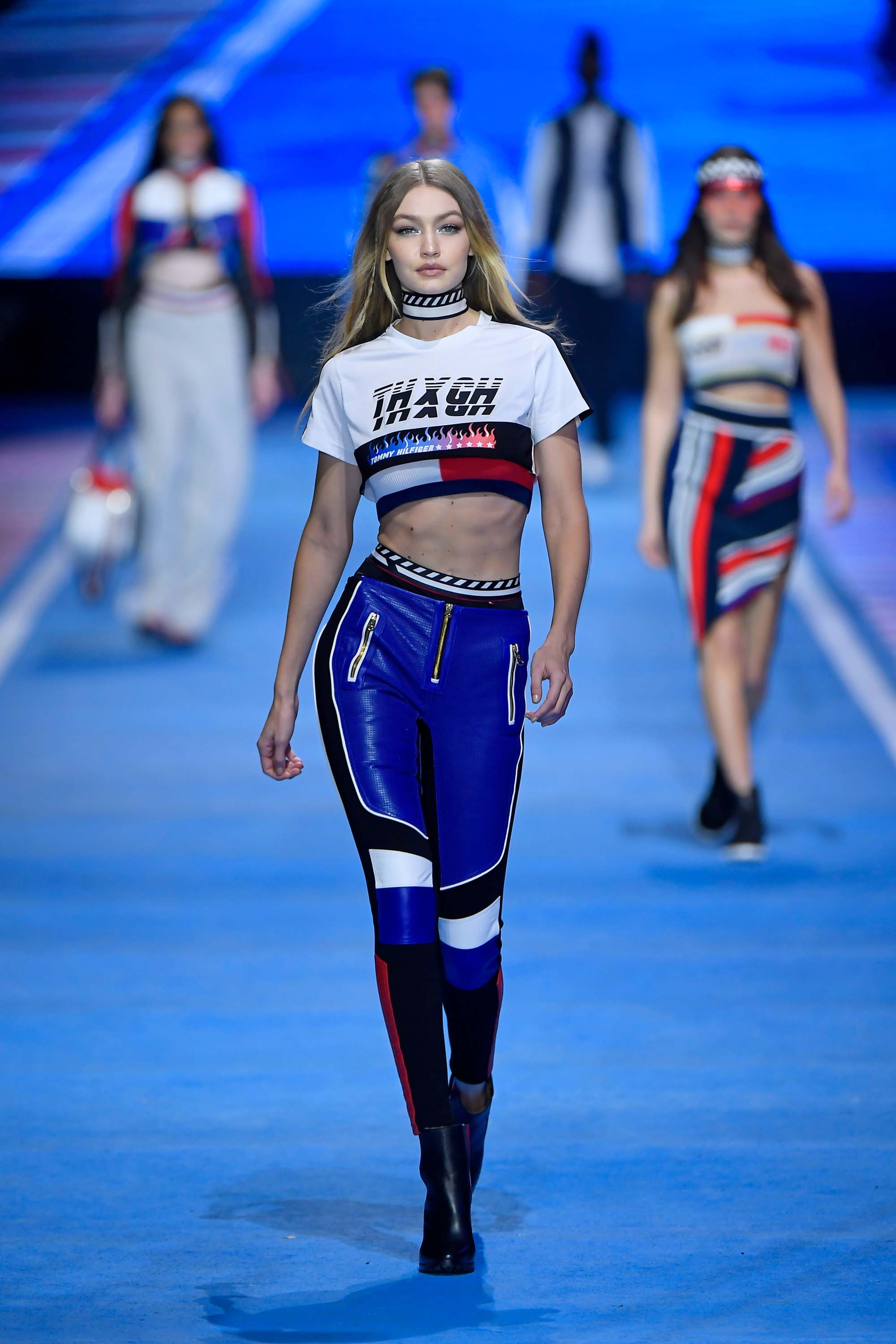 Gigi Hadid walks for the Tommy Hilfiger show