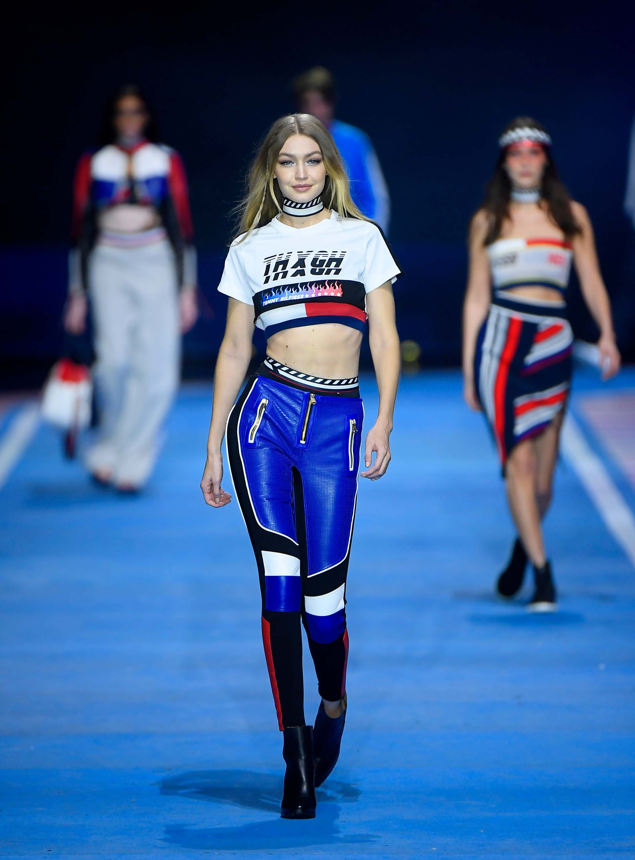 Gigi Hadid walks for the Tommy Hilfiger show