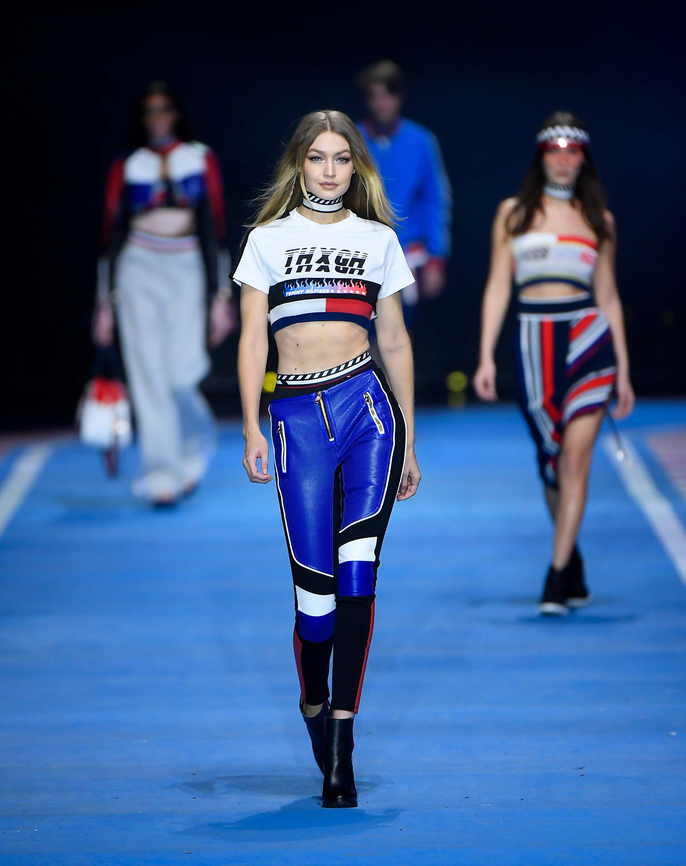 Gigi Hadid walks for the Tommy Hilfiger show