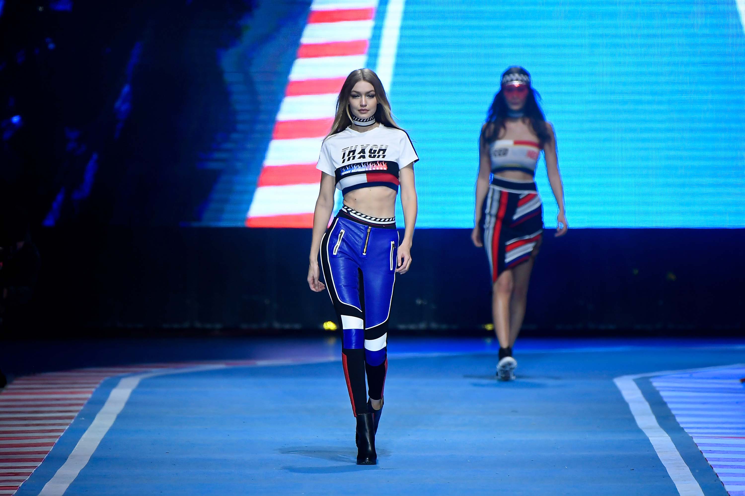 Gigi Hadid walks for the Tommy Hilfiger show