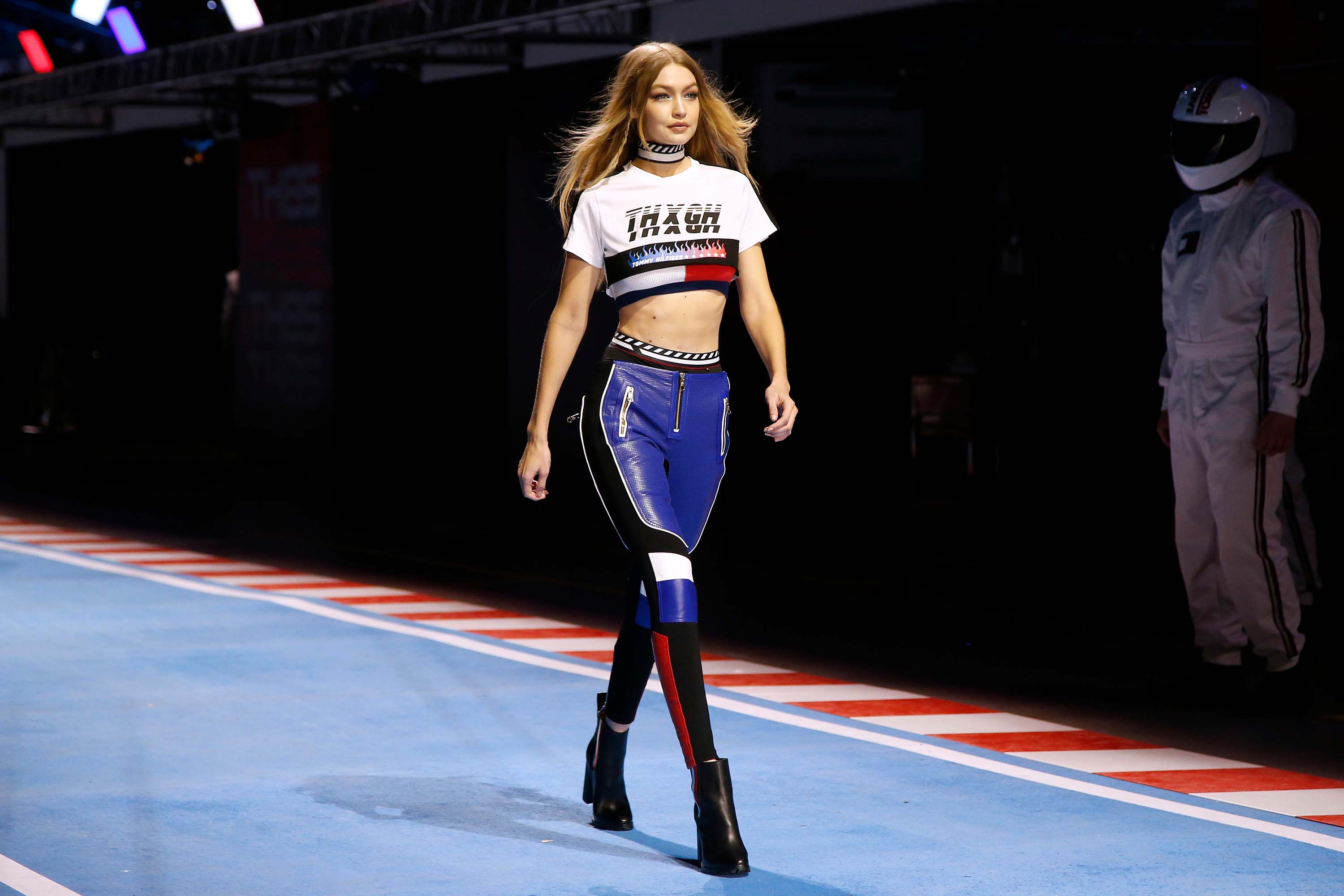 Gigi Hadid walks for the Tommy Hilfiger show