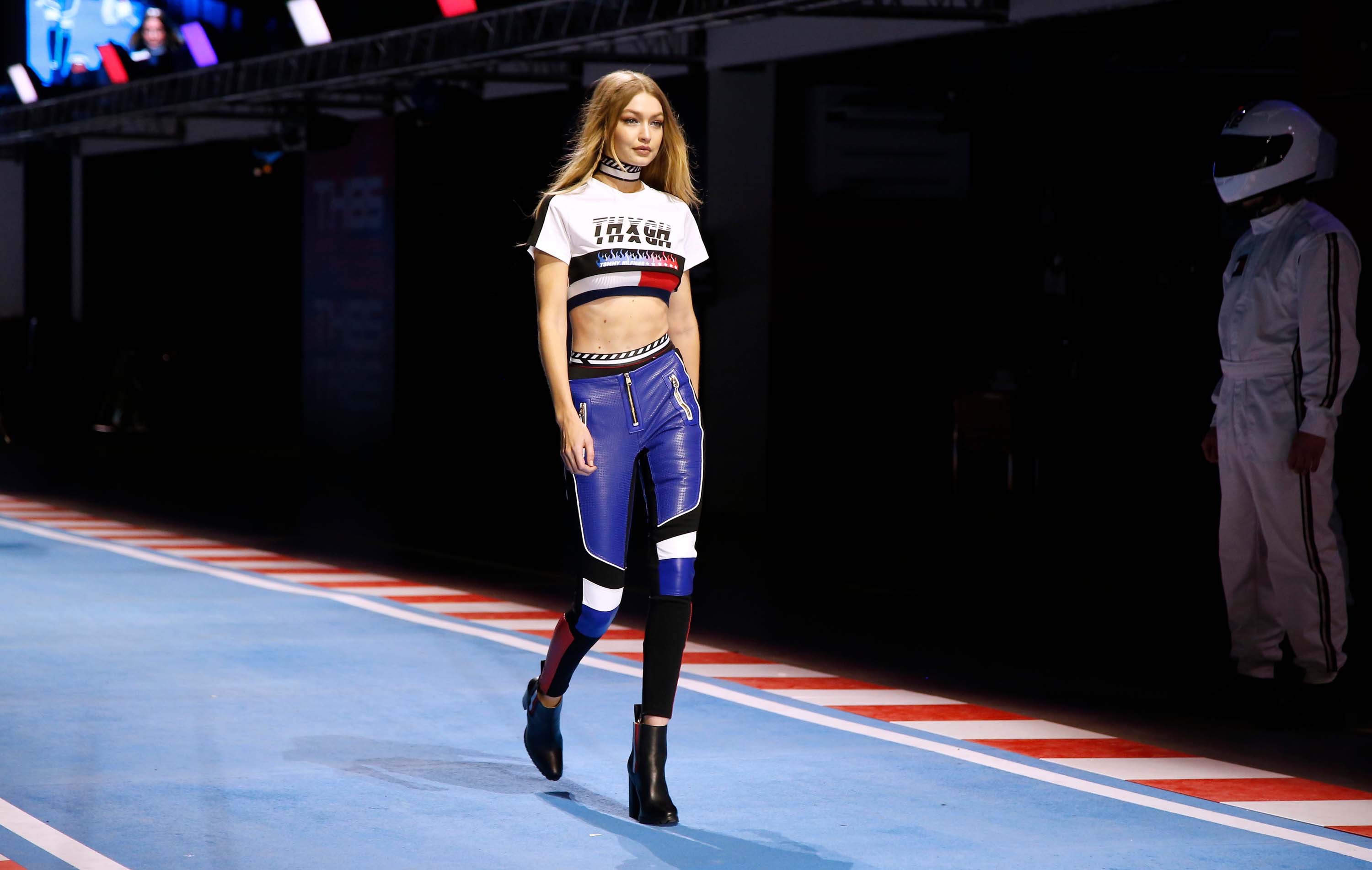 Gigi Hadid walks for the Tommy Hilfiger show