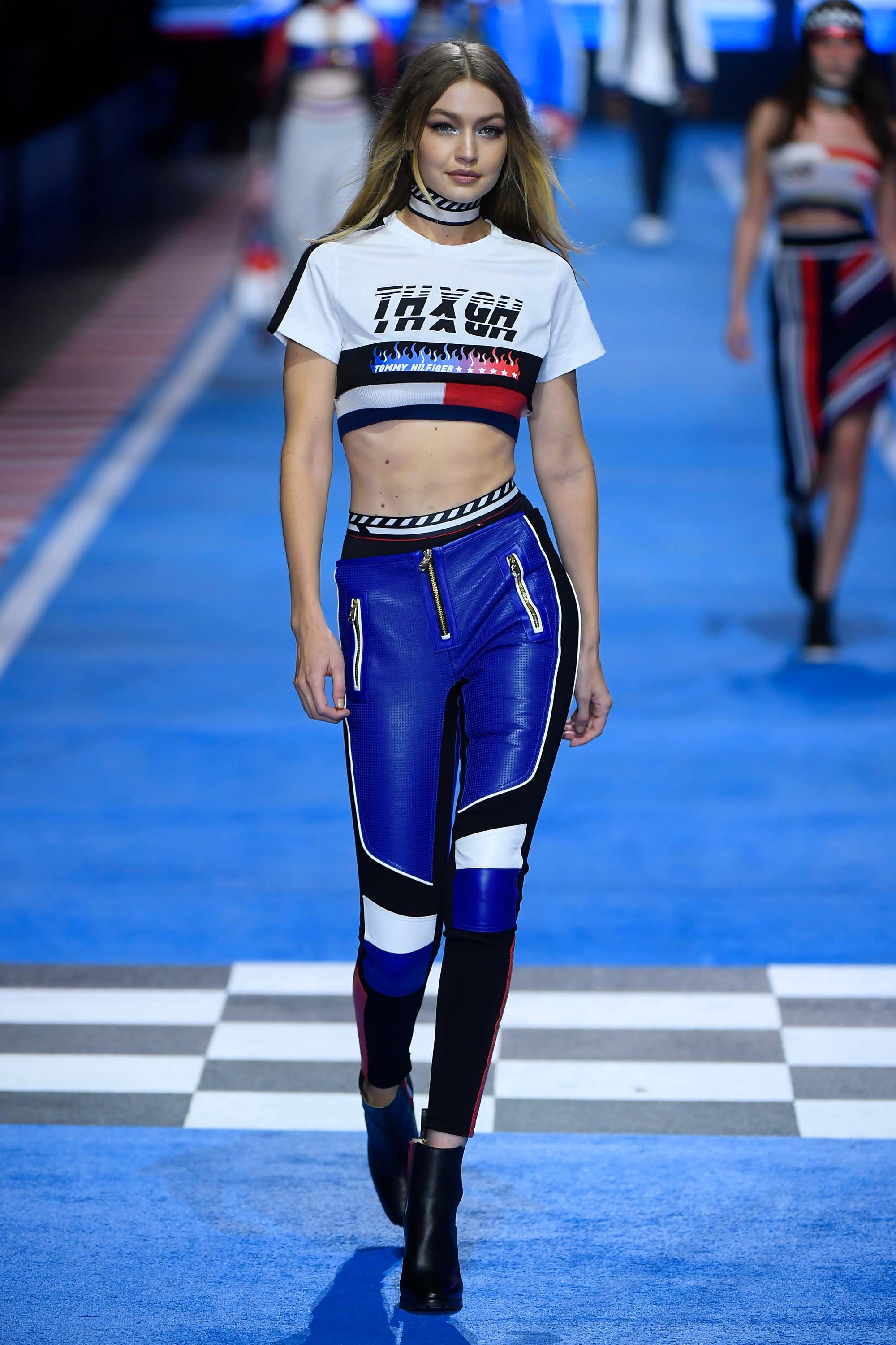 Gigi Hadid walks for the Tommy Hilfiger show