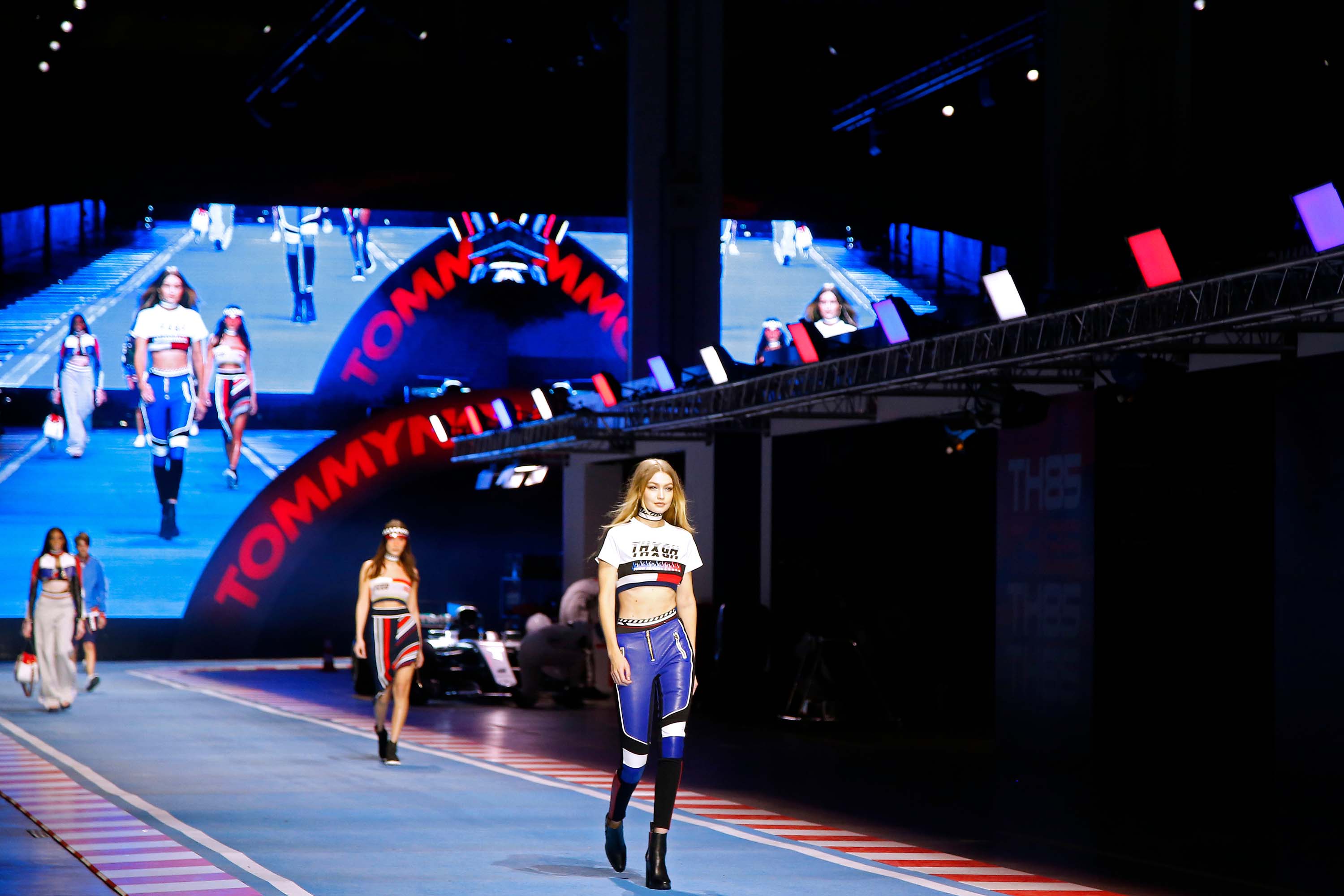 Gigi Hadid walks for the Tommy Hilfiger show