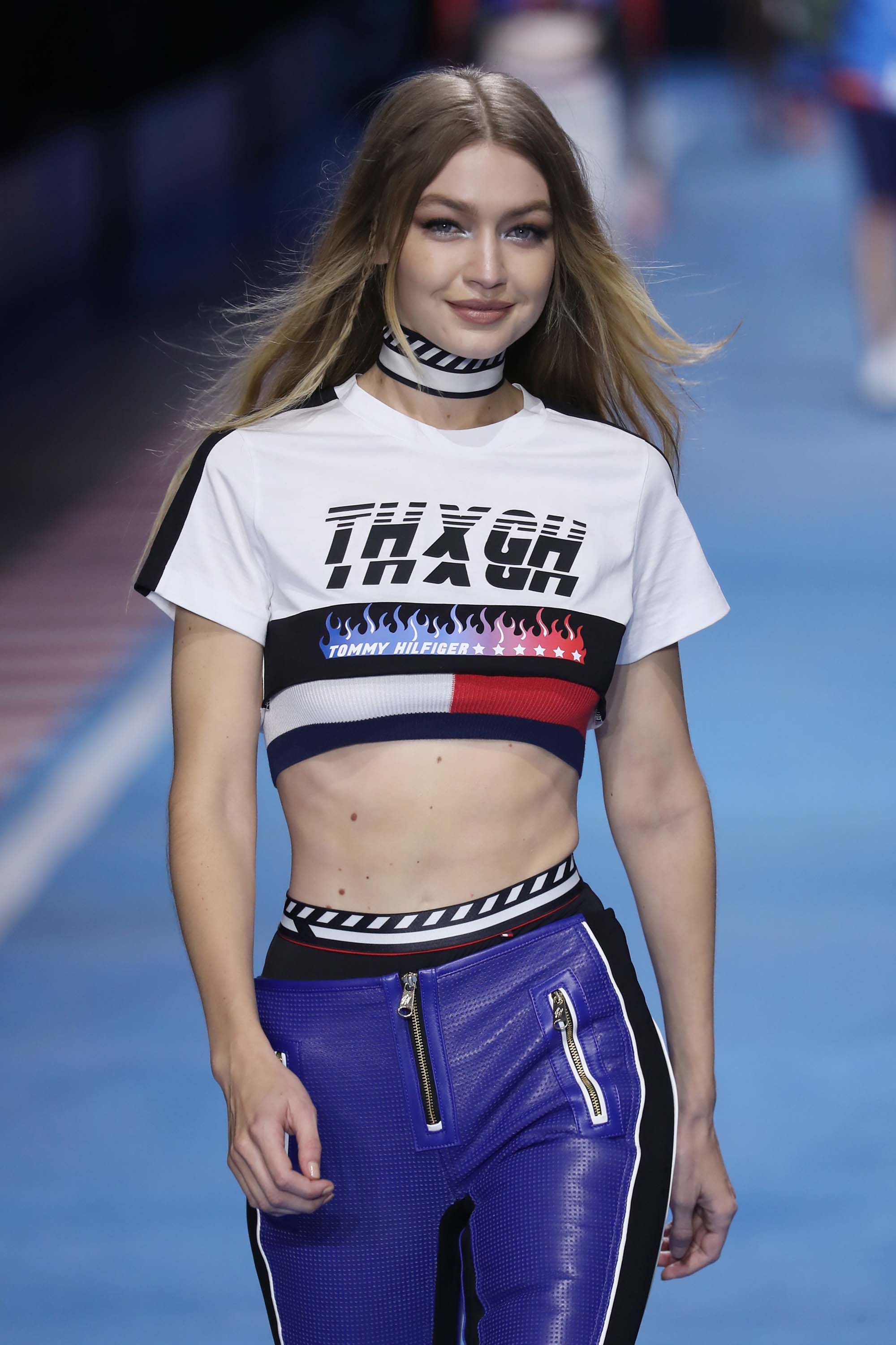 Gigi Hadid walks for the Tommy Hilfiger show