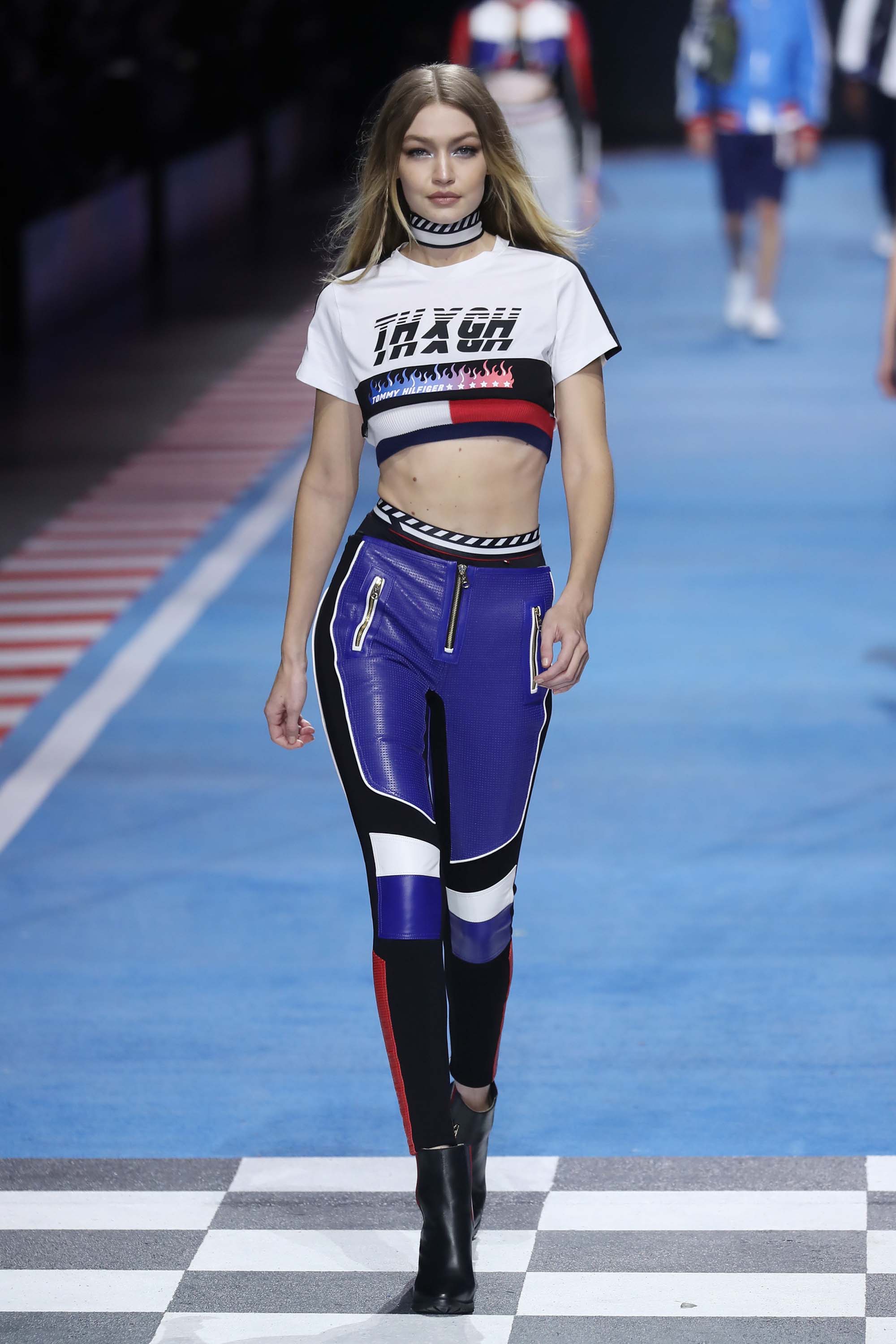 Gigi Hadid walks for the Tommy Hilfiger show