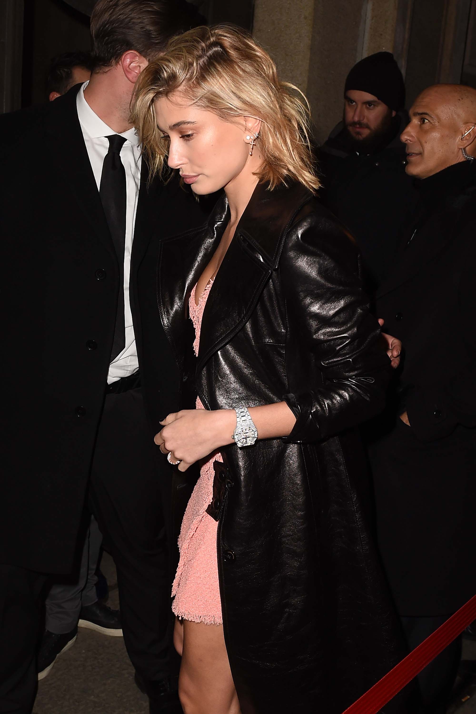 Hailey Baldwin leaving the ADR party