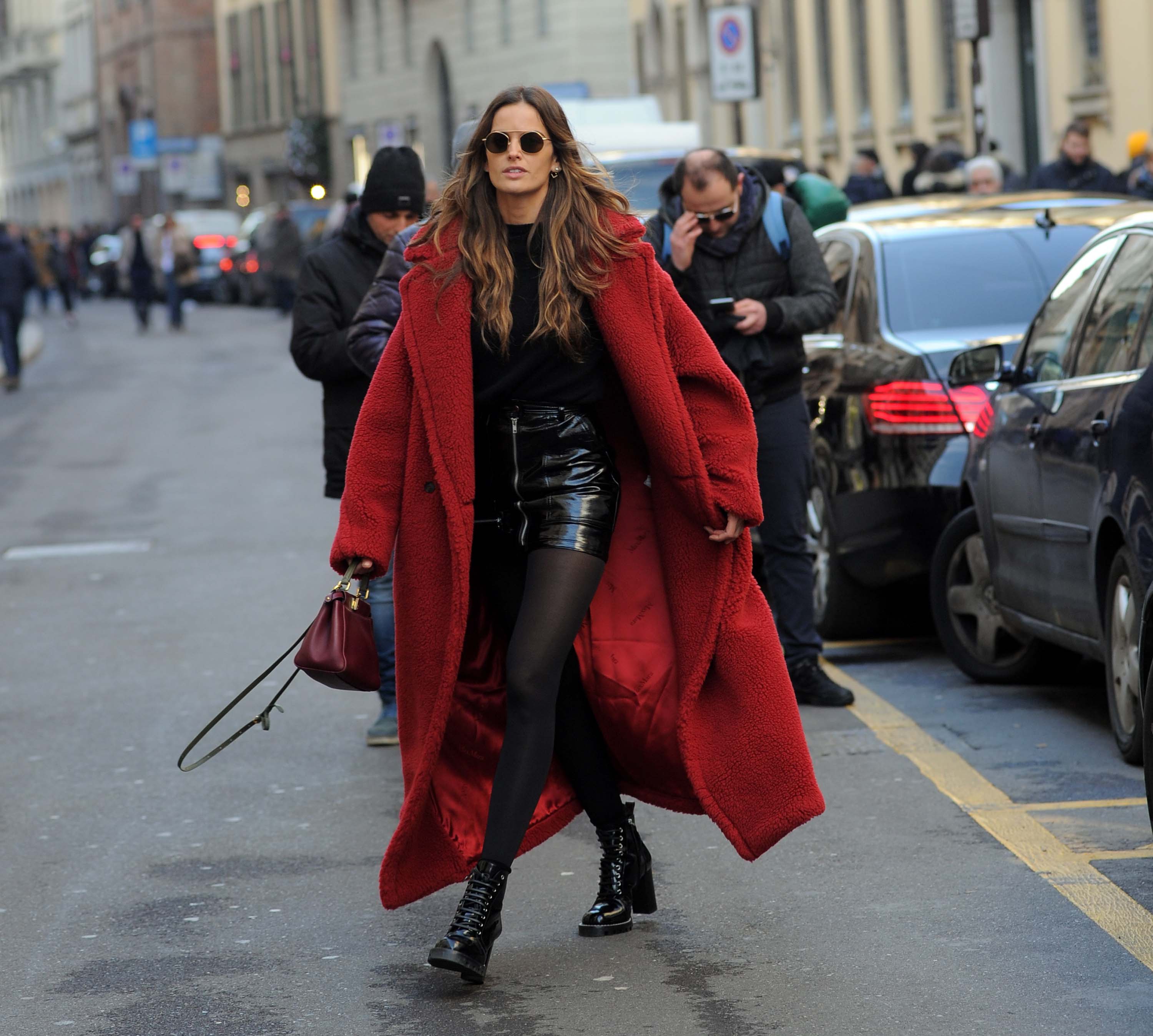 Izabel Goulart walks in Milan