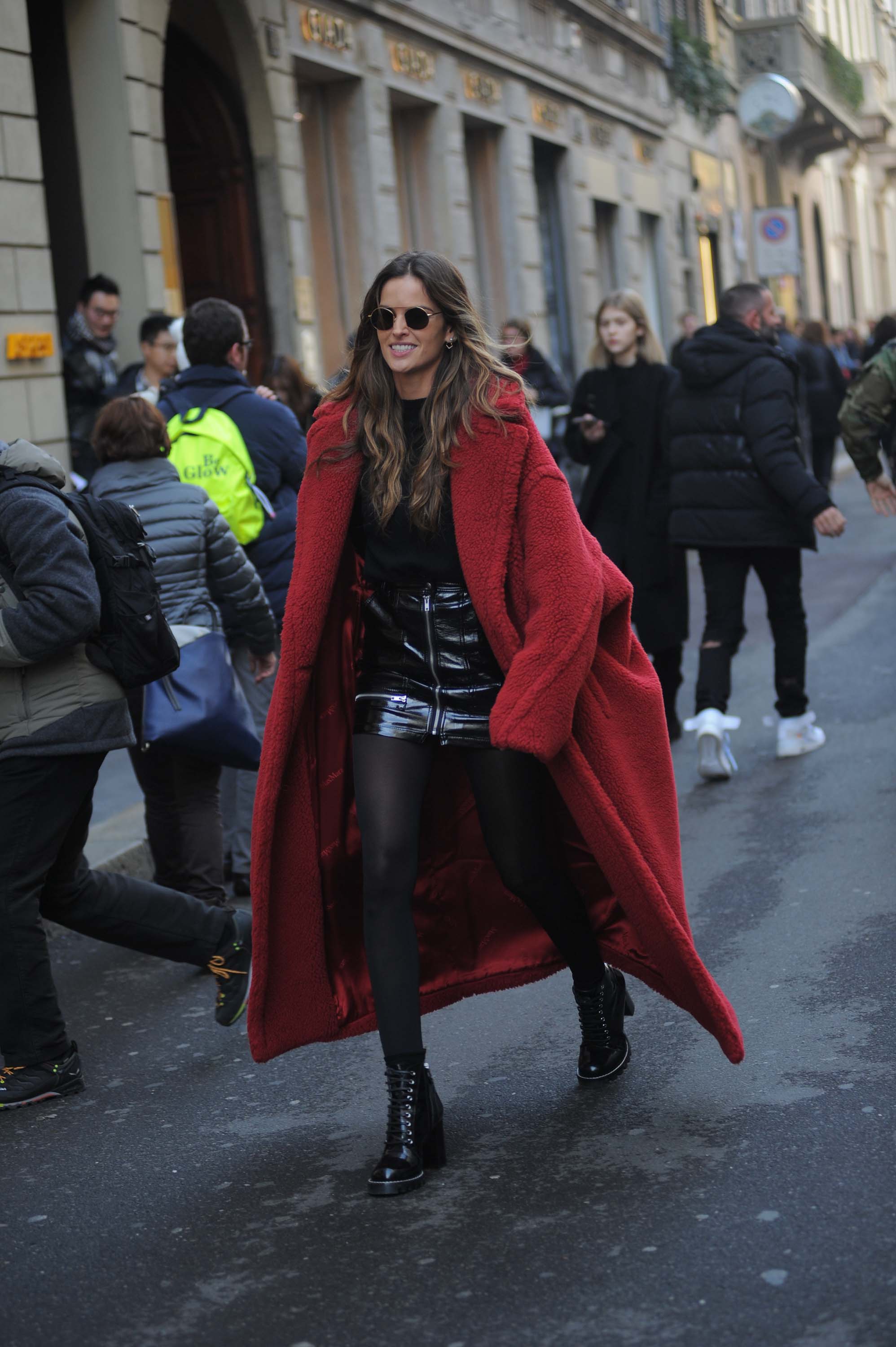 Izabel Goulart walks in Milan