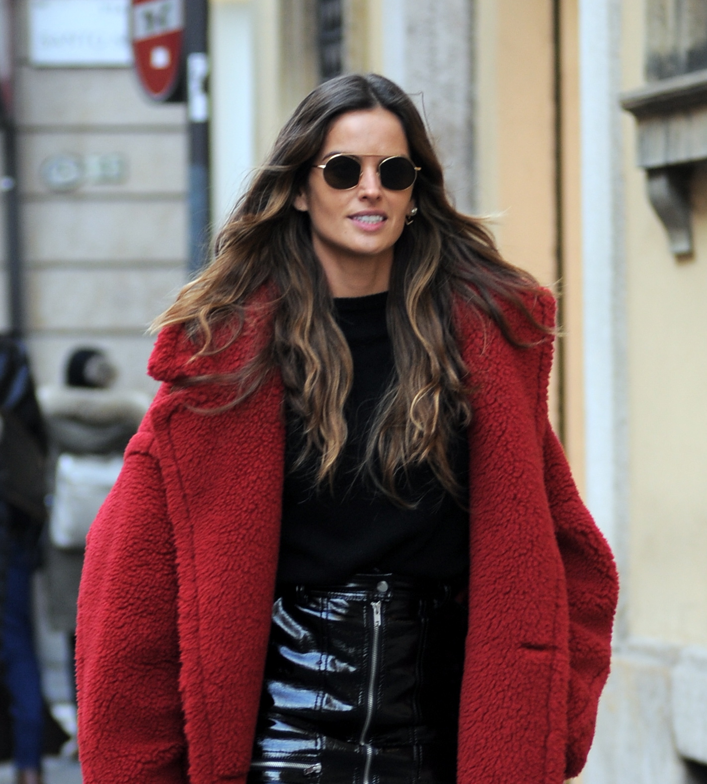 Izabel Goulart walks in Milan