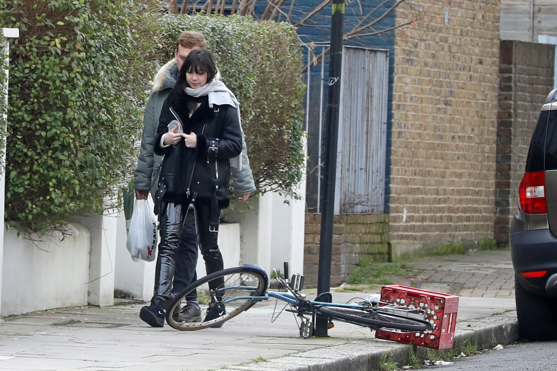 Daisy Lowe out in North London