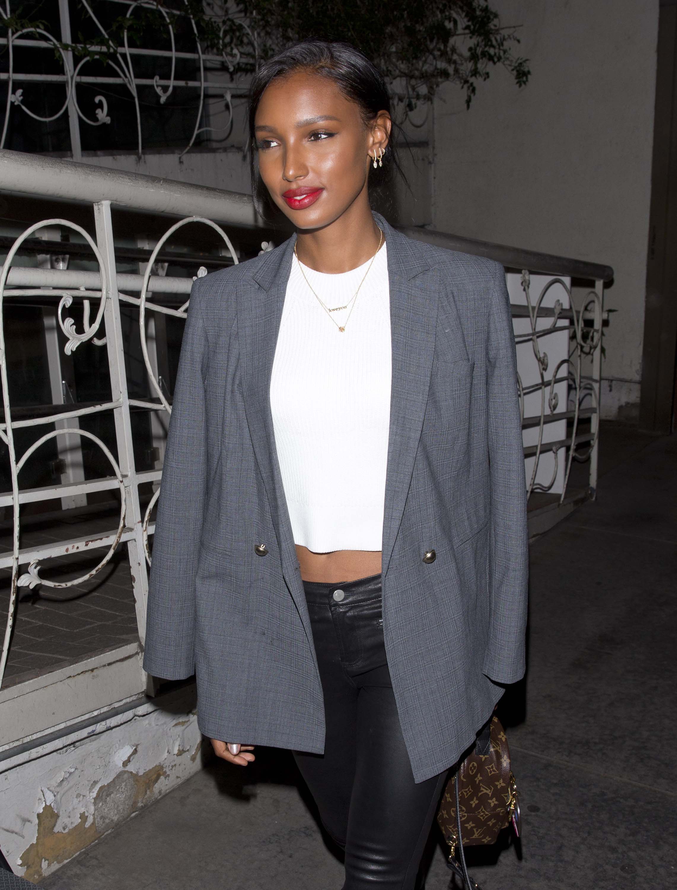 Jasmine Tookes seen leaving Madeo restaurant