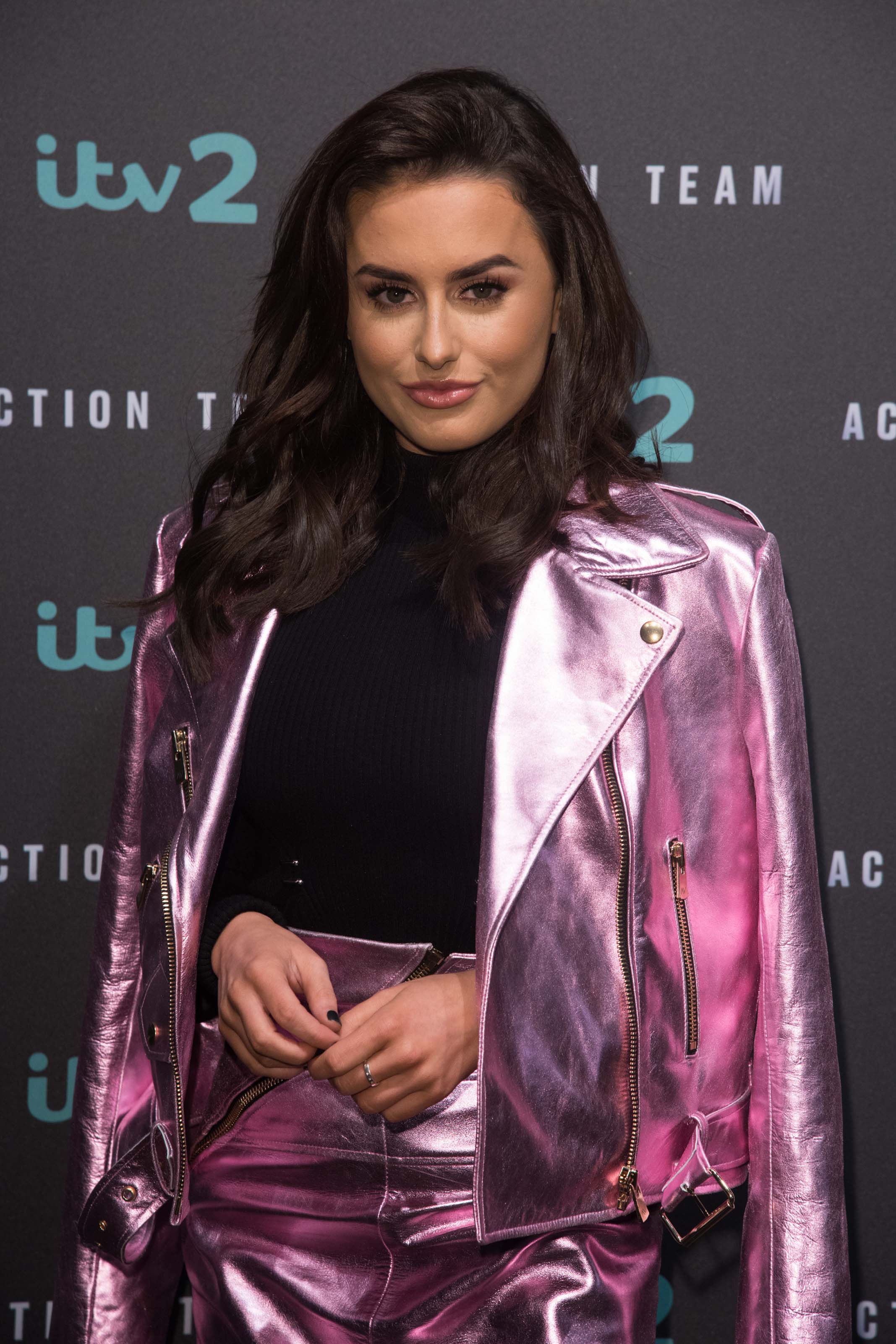 Amber Davis attends Press launch for ITV2’s new spoof action comedy