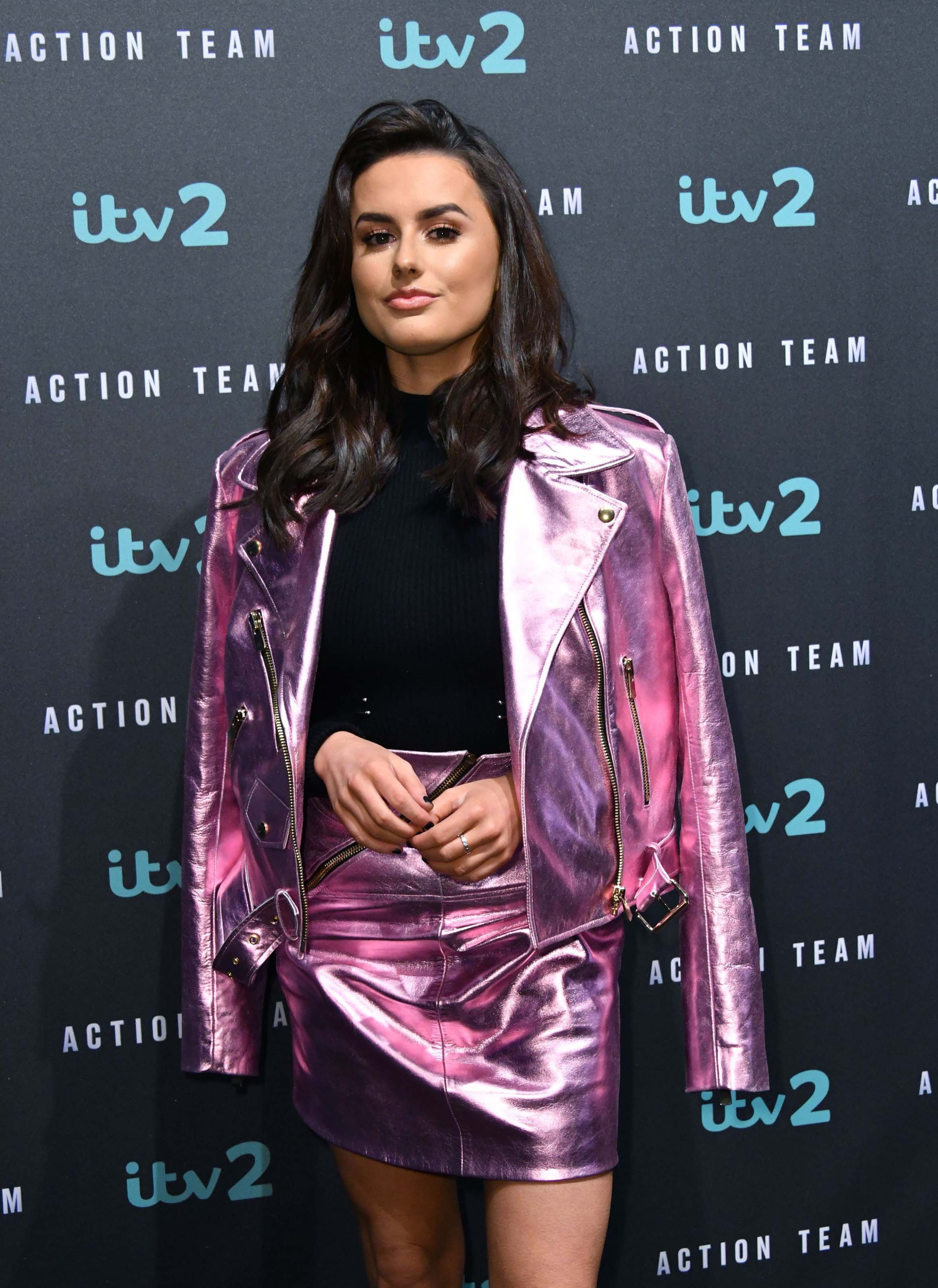 Amber Davis attends Press launch for ITV2’s new spoof action comedy
