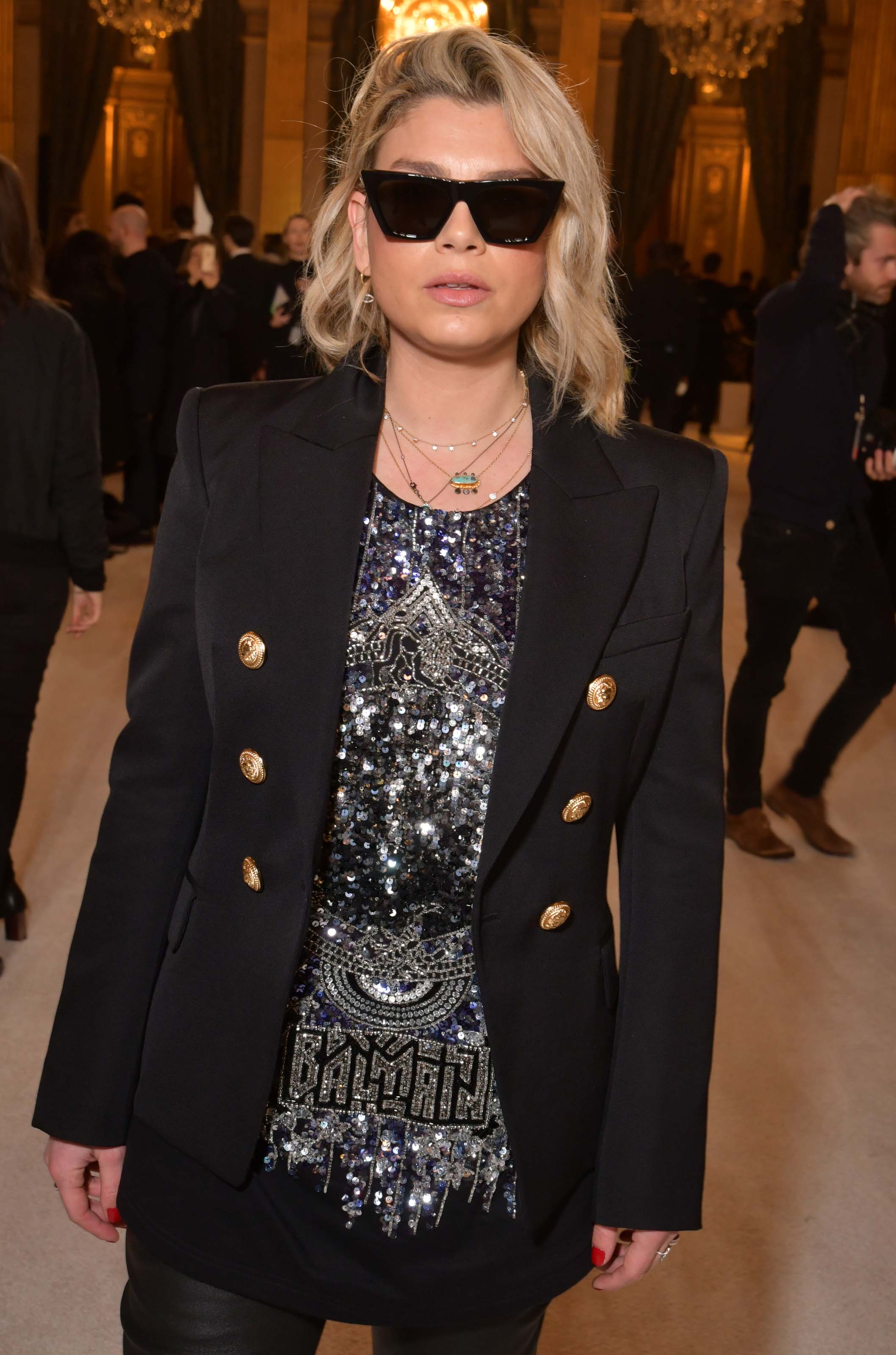 Emma Marrone attends Balmain show