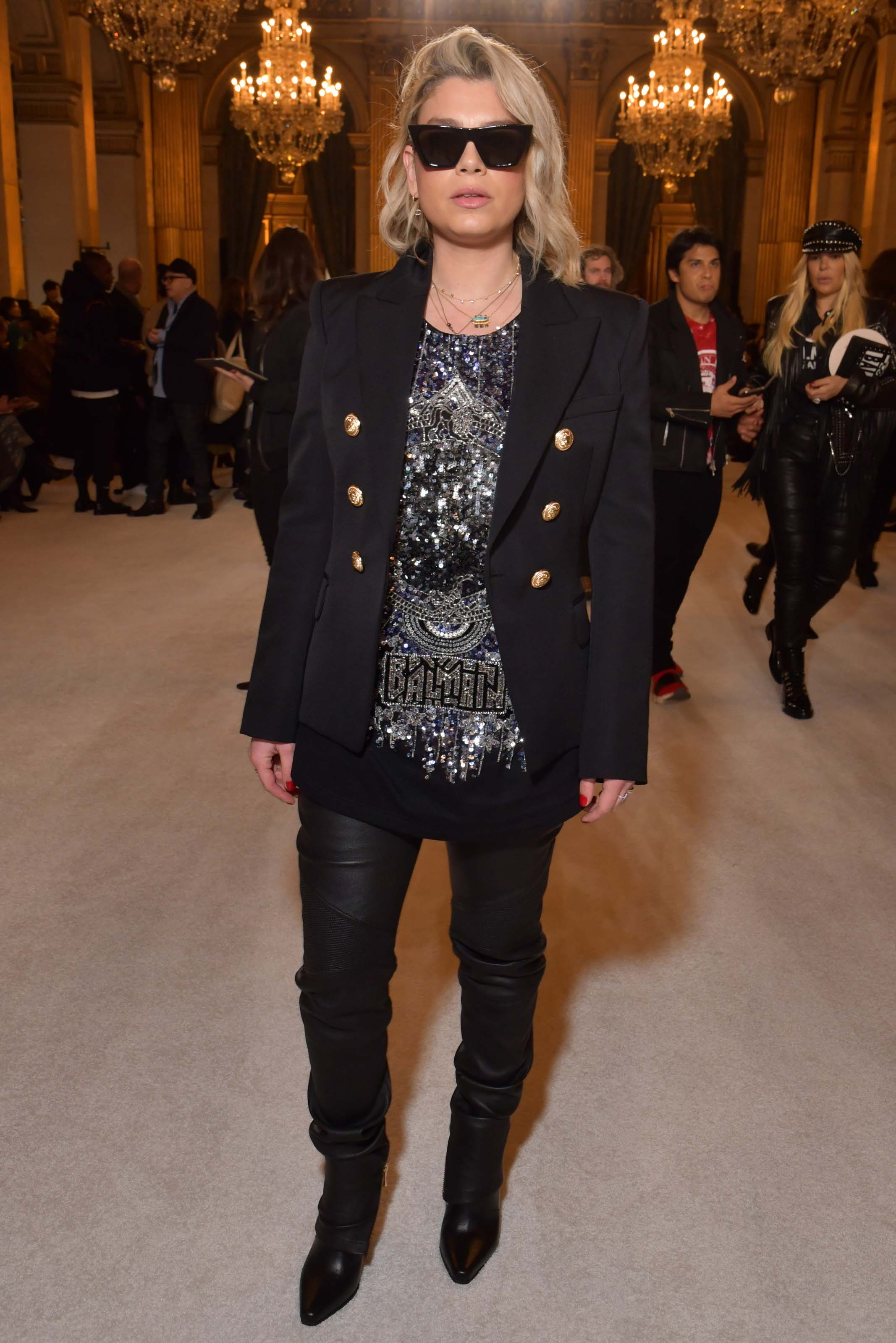 Emma Marrone attends Balmain show