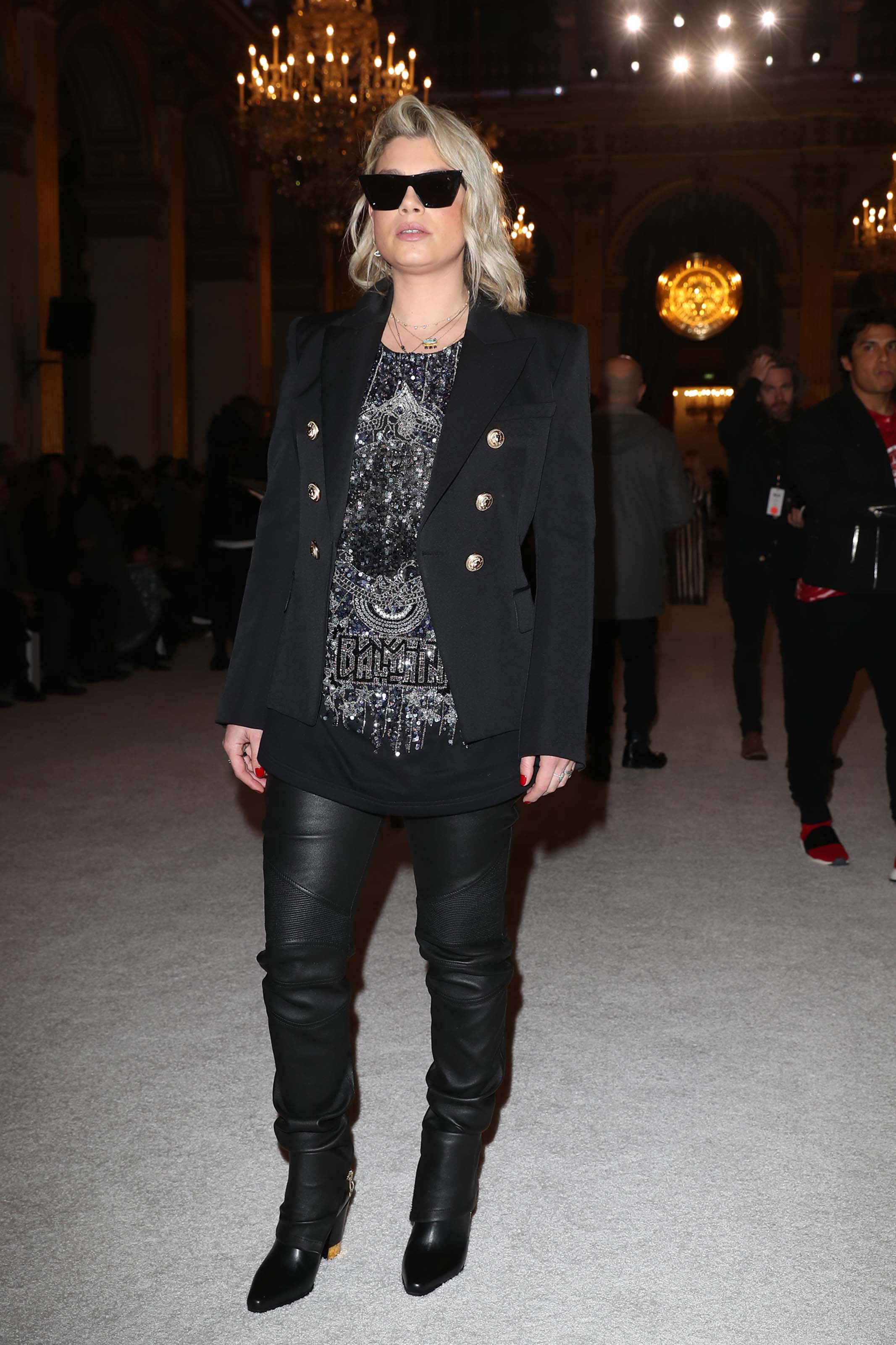 Emma Marrone attends Balmain show