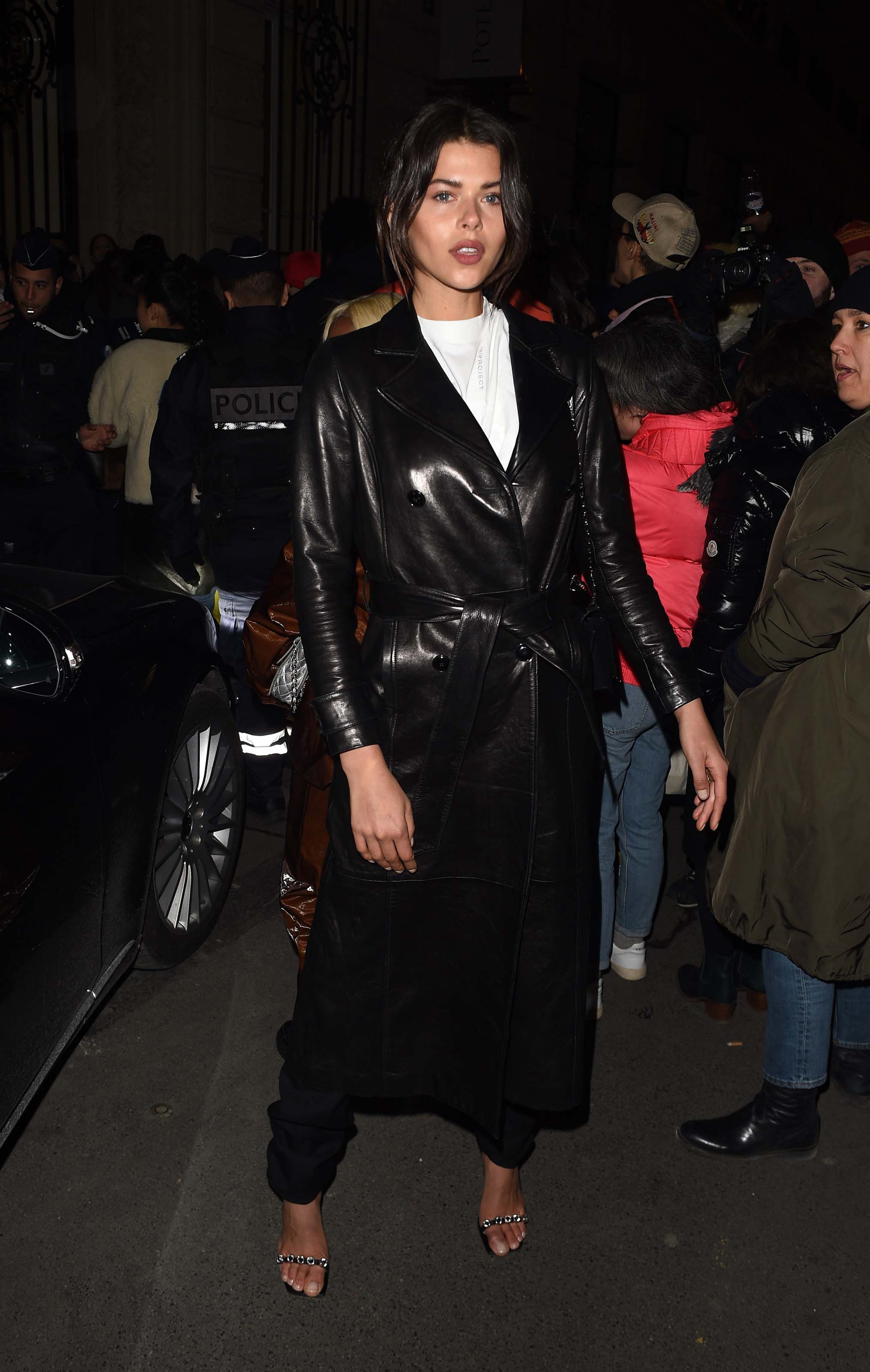 Georgia Fowler outside the Off-White show