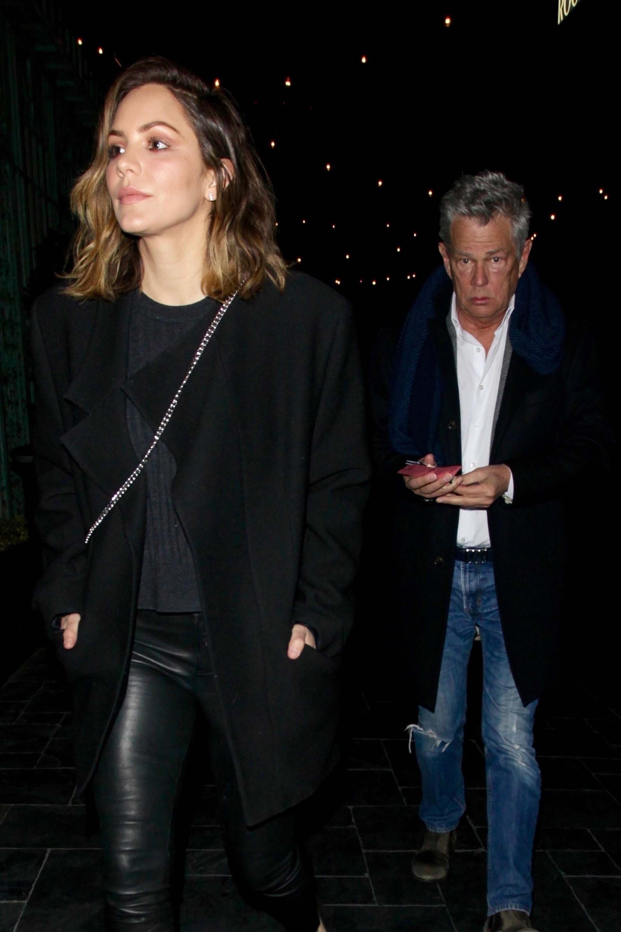 Katharine McPhee out to Dinner with David Foster