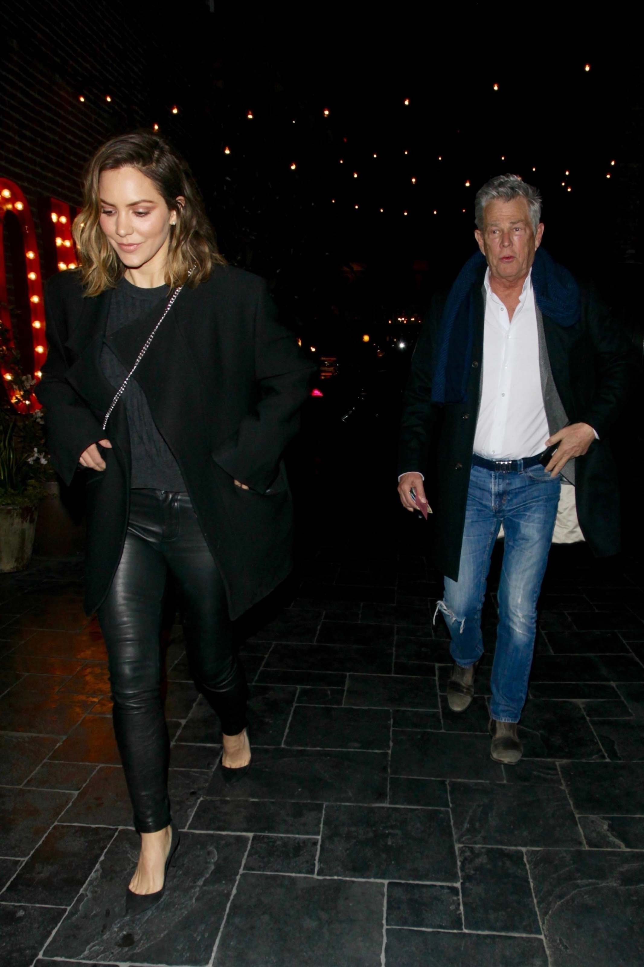 Katharine McPhee out to Dinner with David Foster