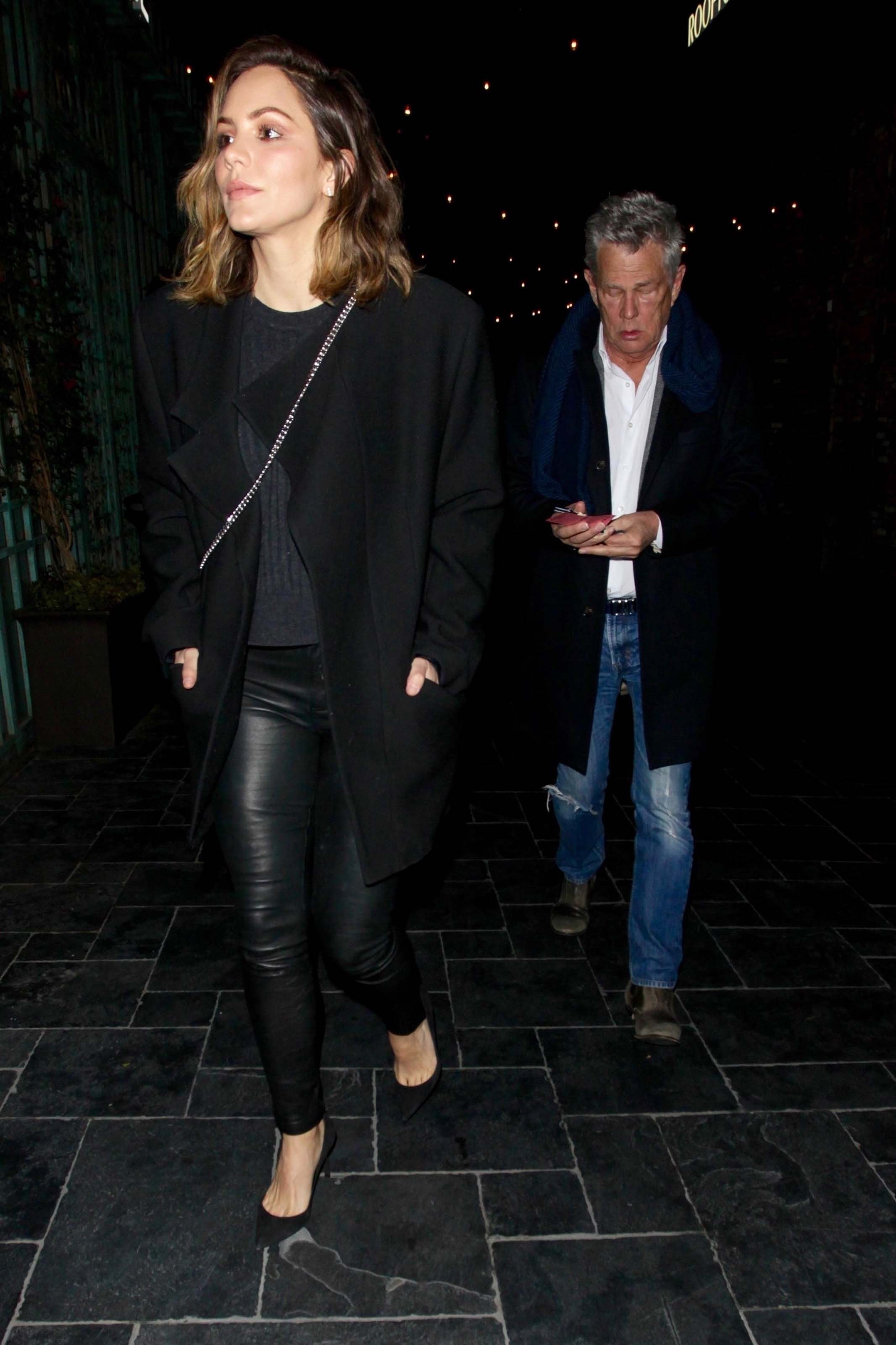 Katharine McPhee out to Dinner with David Foster