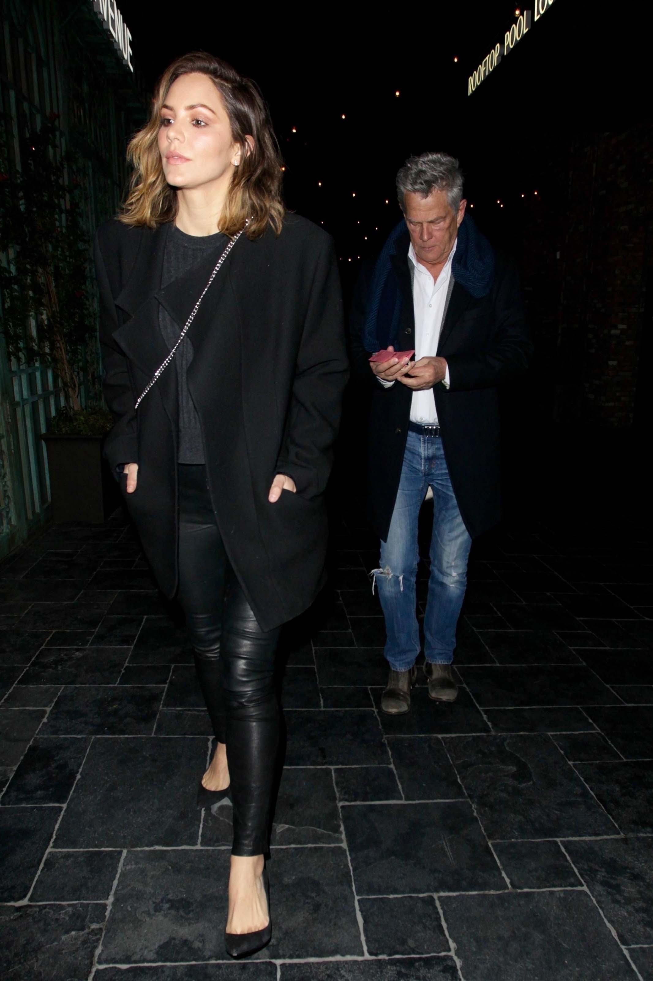 Katharine McPhee out to Dinner with David Foster