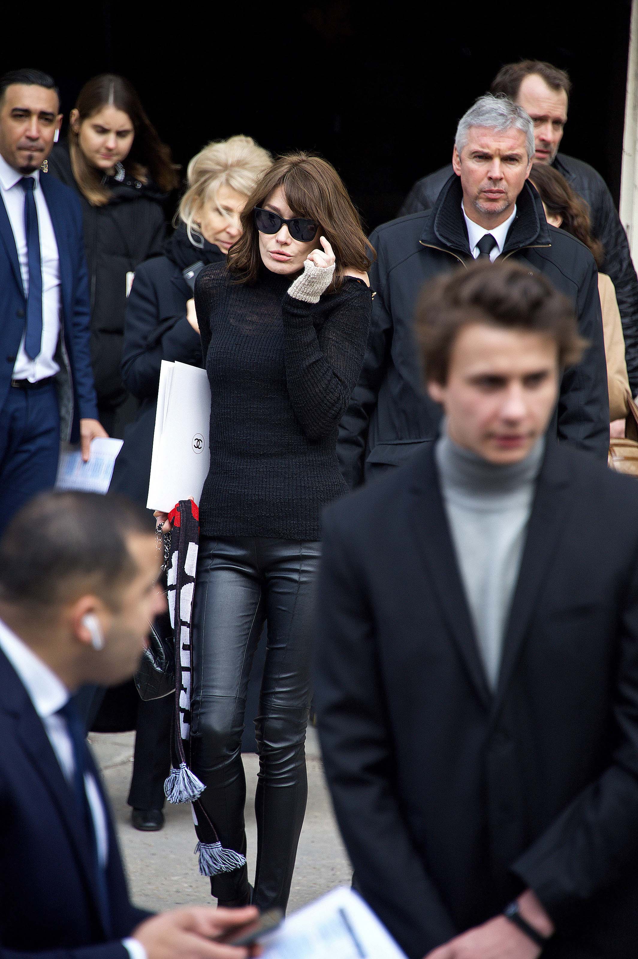 Carla Bruni Sarkozy attends Chanel show