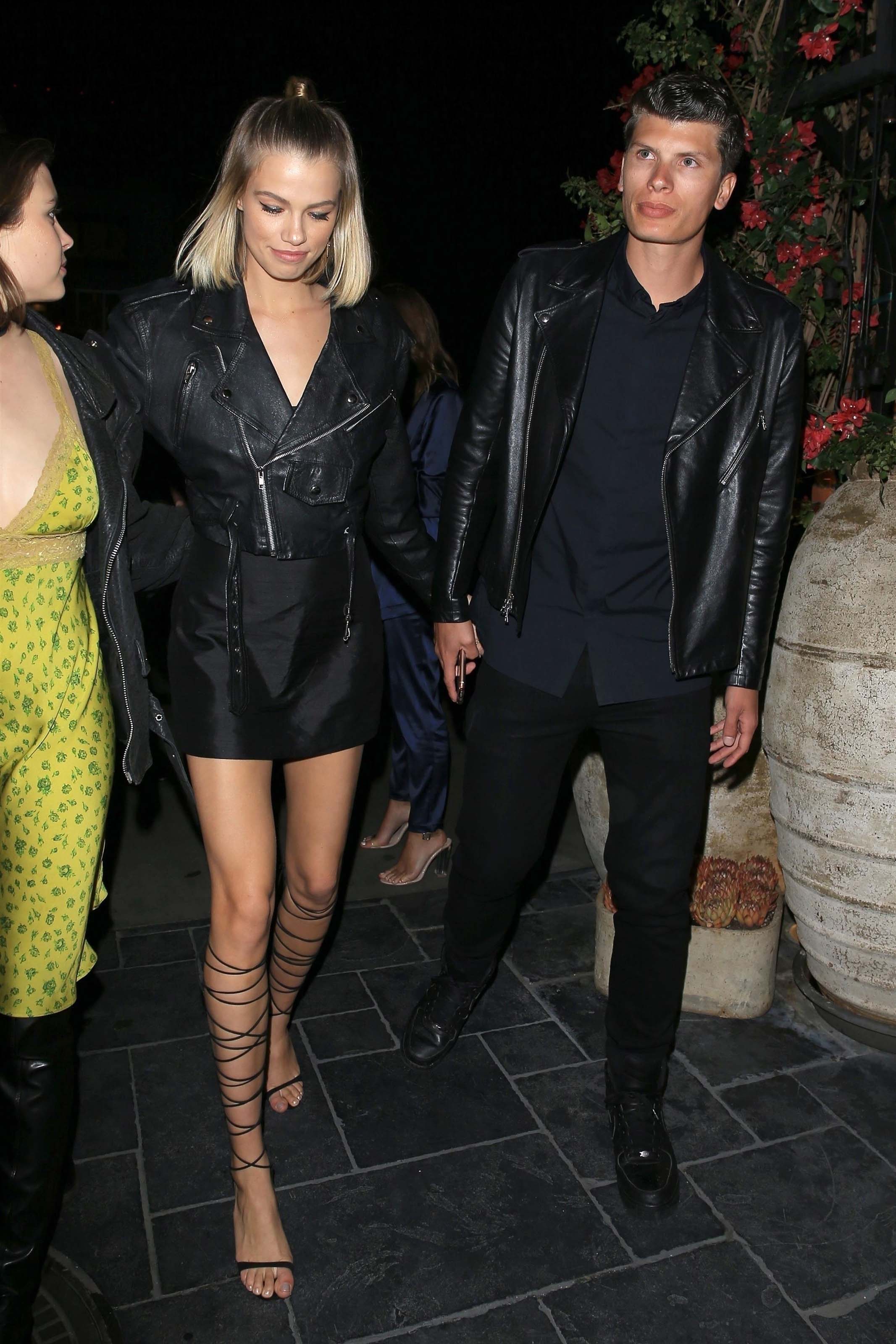 Hailey Clauson and Kara Del Toro arrive at TAO steakhouse