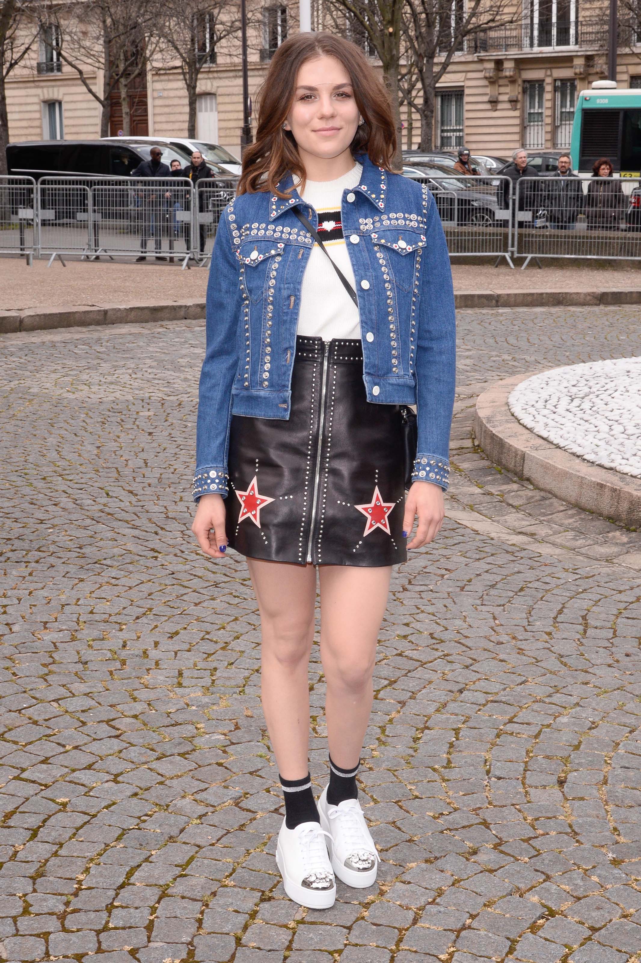 Morgane Polanski attends Miu Miu show