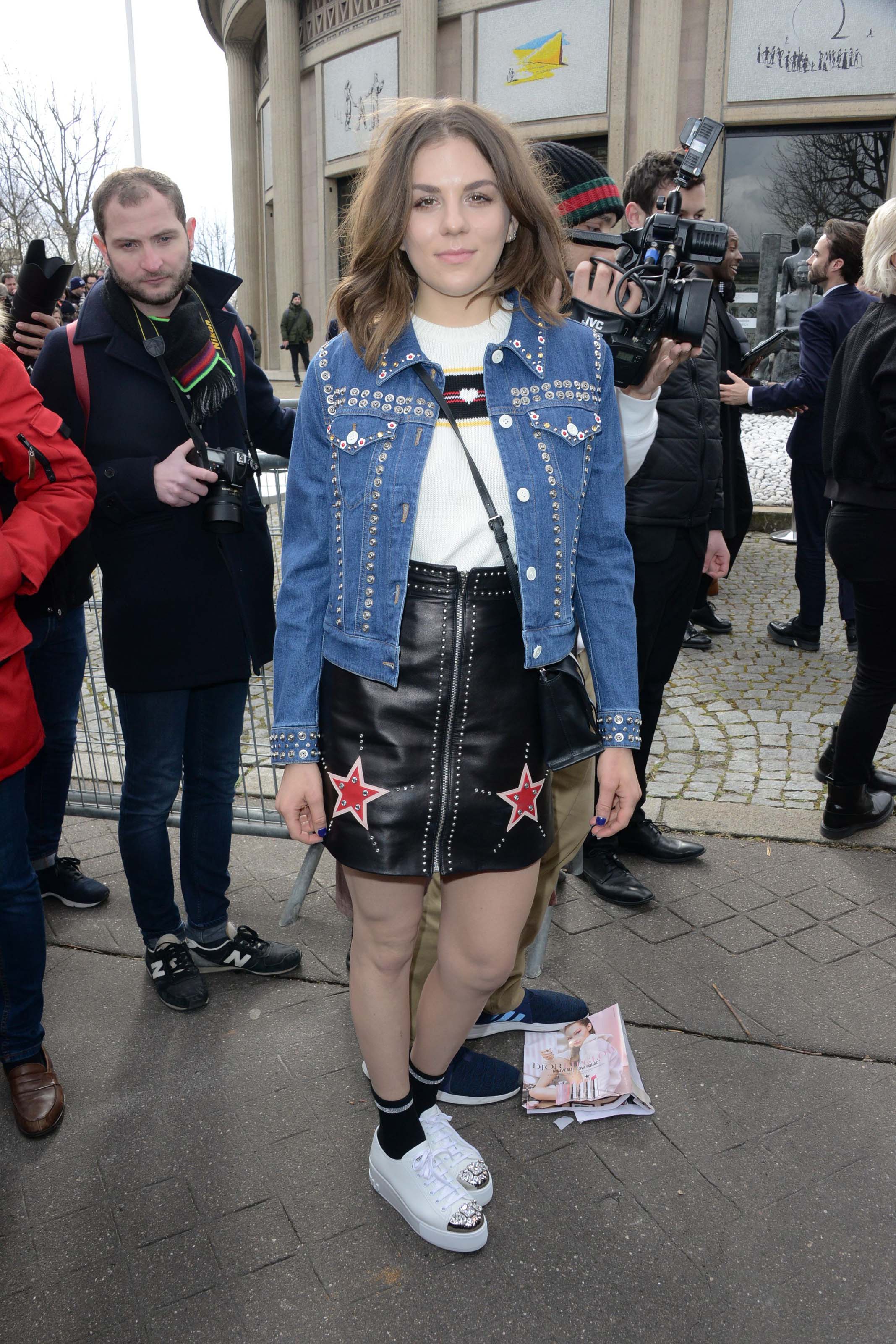 Morgane Polanski attends Miu Miu show