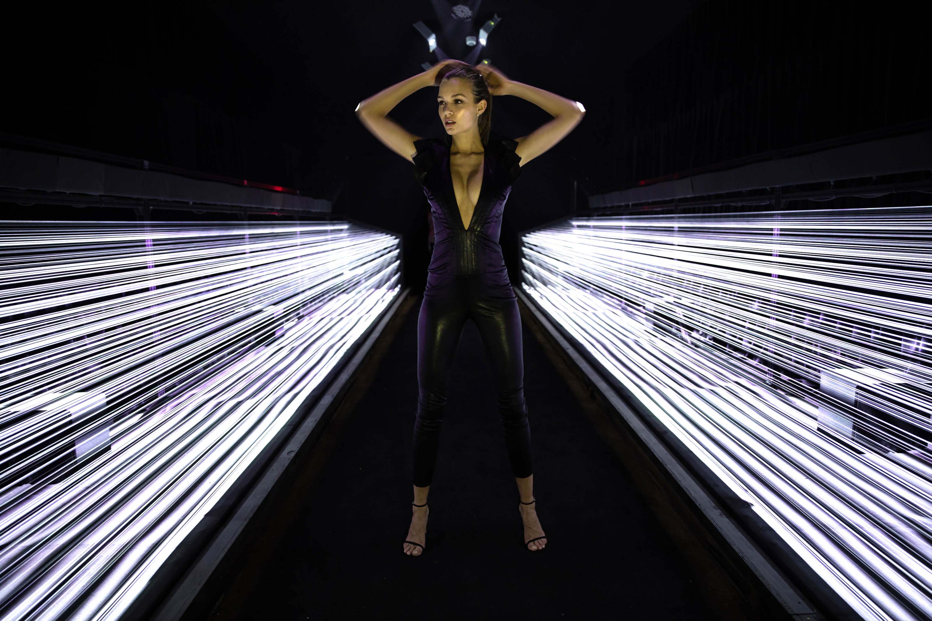 Josephine Skriver attends Acoustic Vessel ‘Odyessey’ Tunnel Sony`s #LostInMusic SXSW Festival
