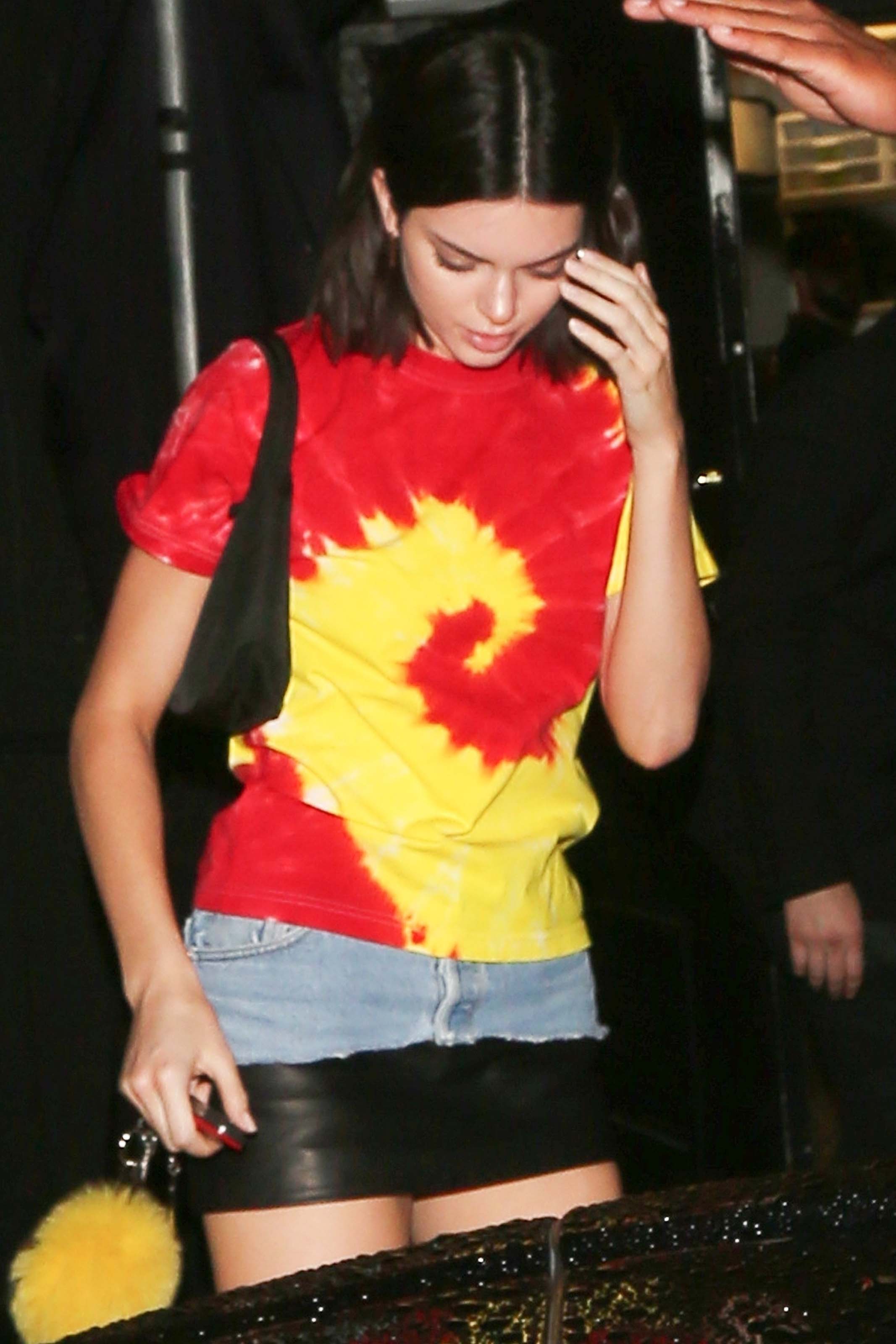 Kendall Jenner jumps into her ride after a night out