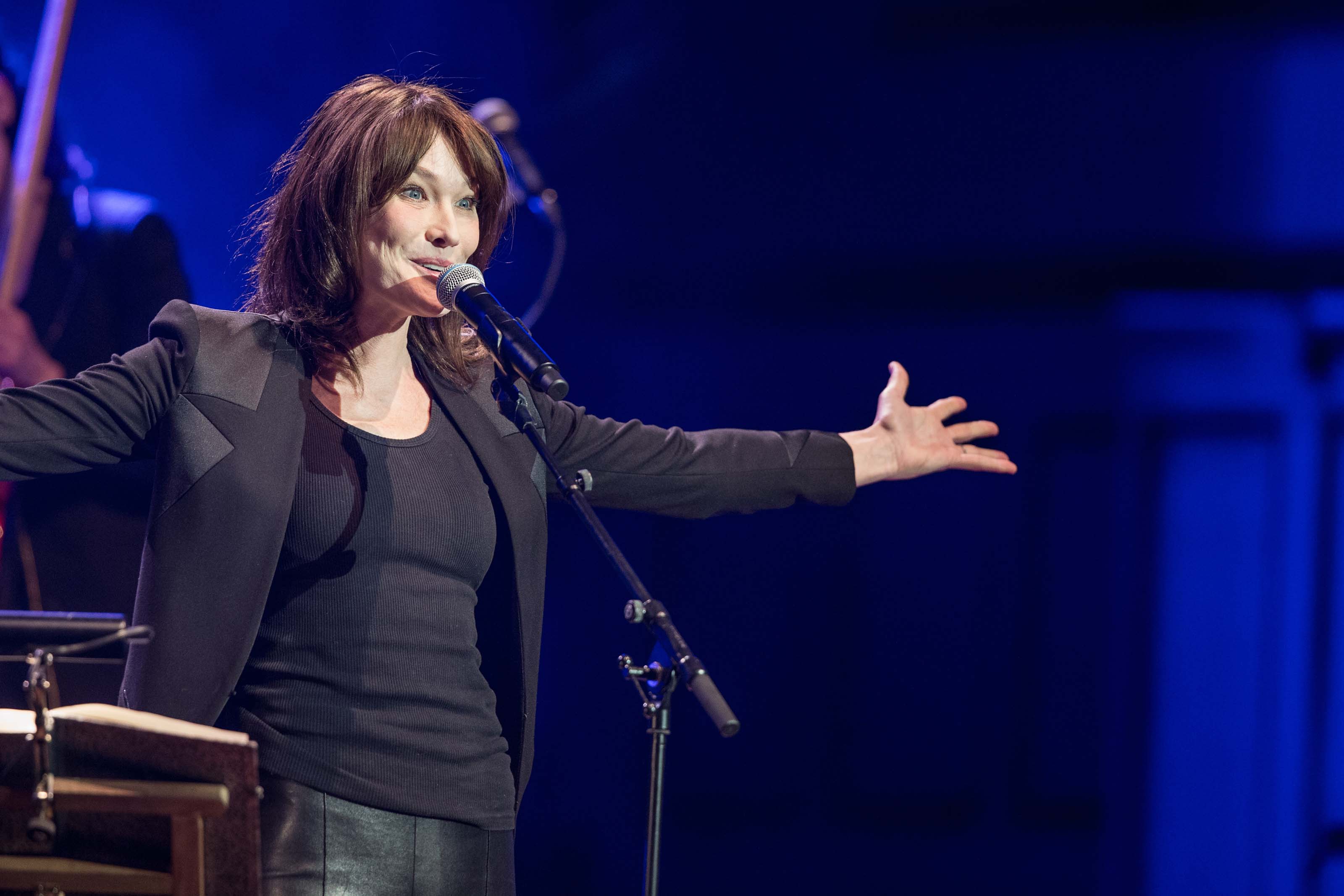 Carla Bruni Sarkozy at a concert in Hamburg