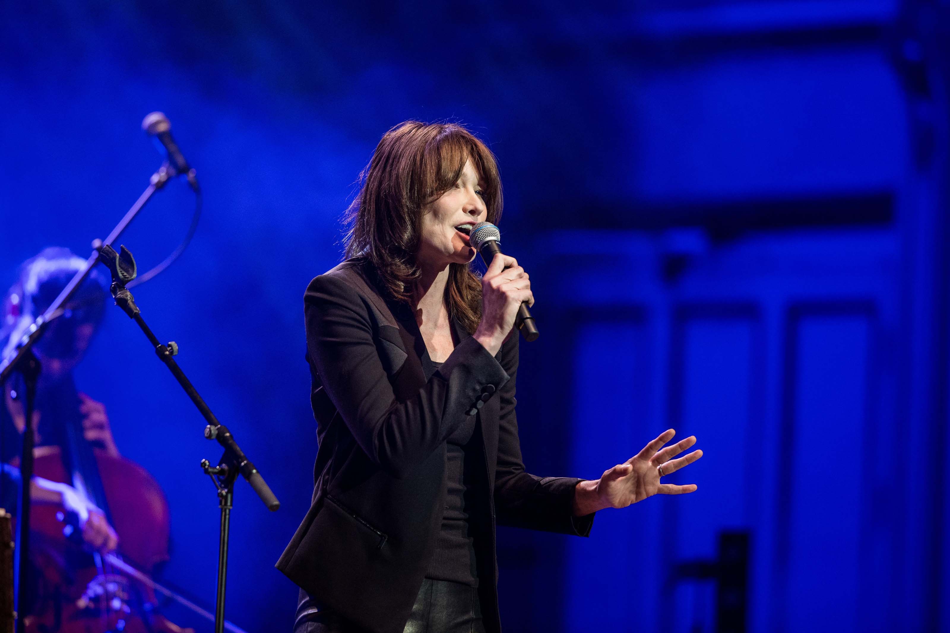 Carla Bruni Sarkozy at a concert in Hamburg