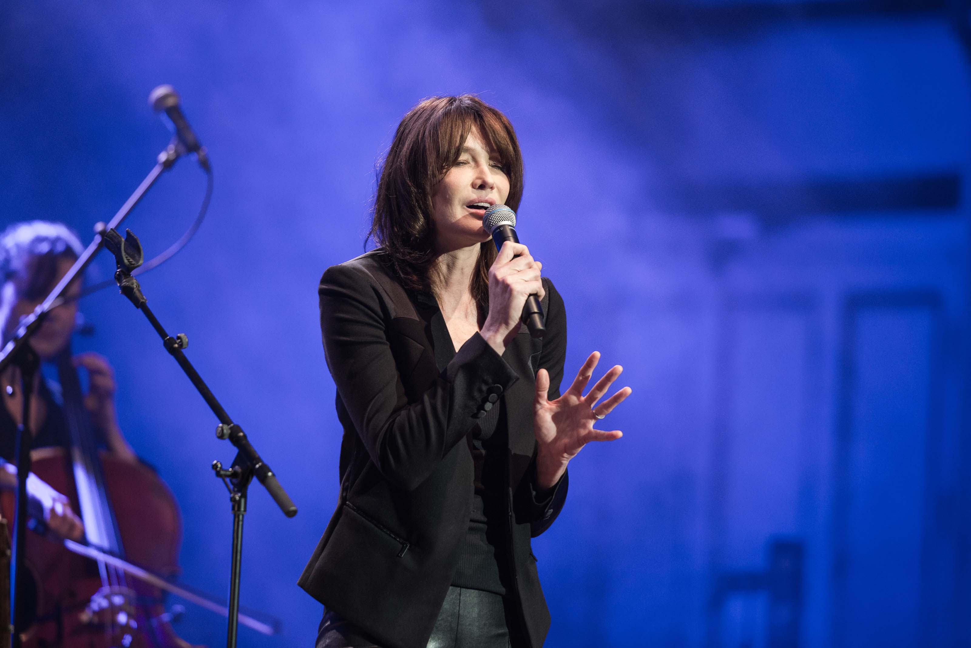 Carla Bruni Sarkozy at a concert in Hamburg