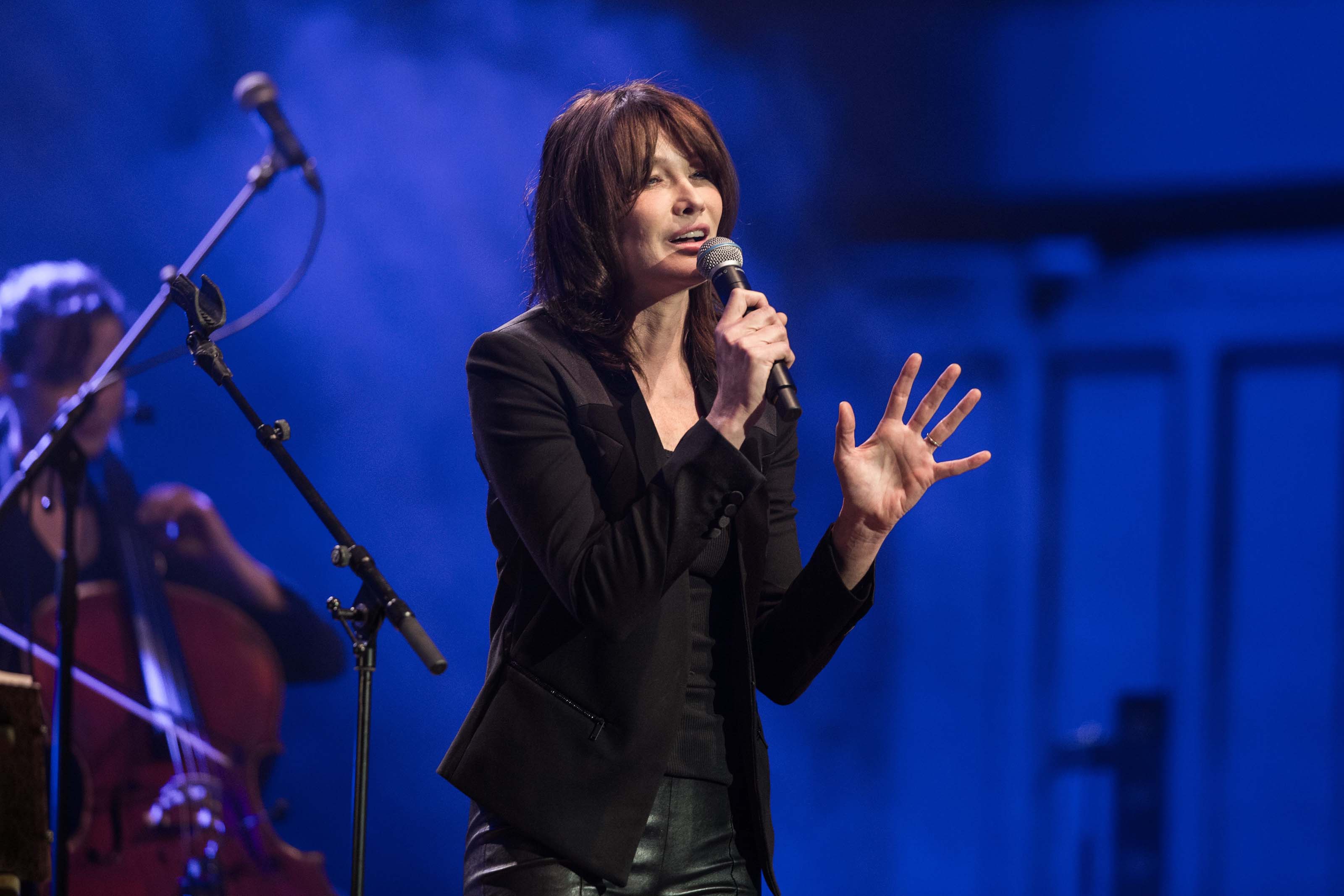 Carla Bruni Sarkozy at a concert in Hamburg