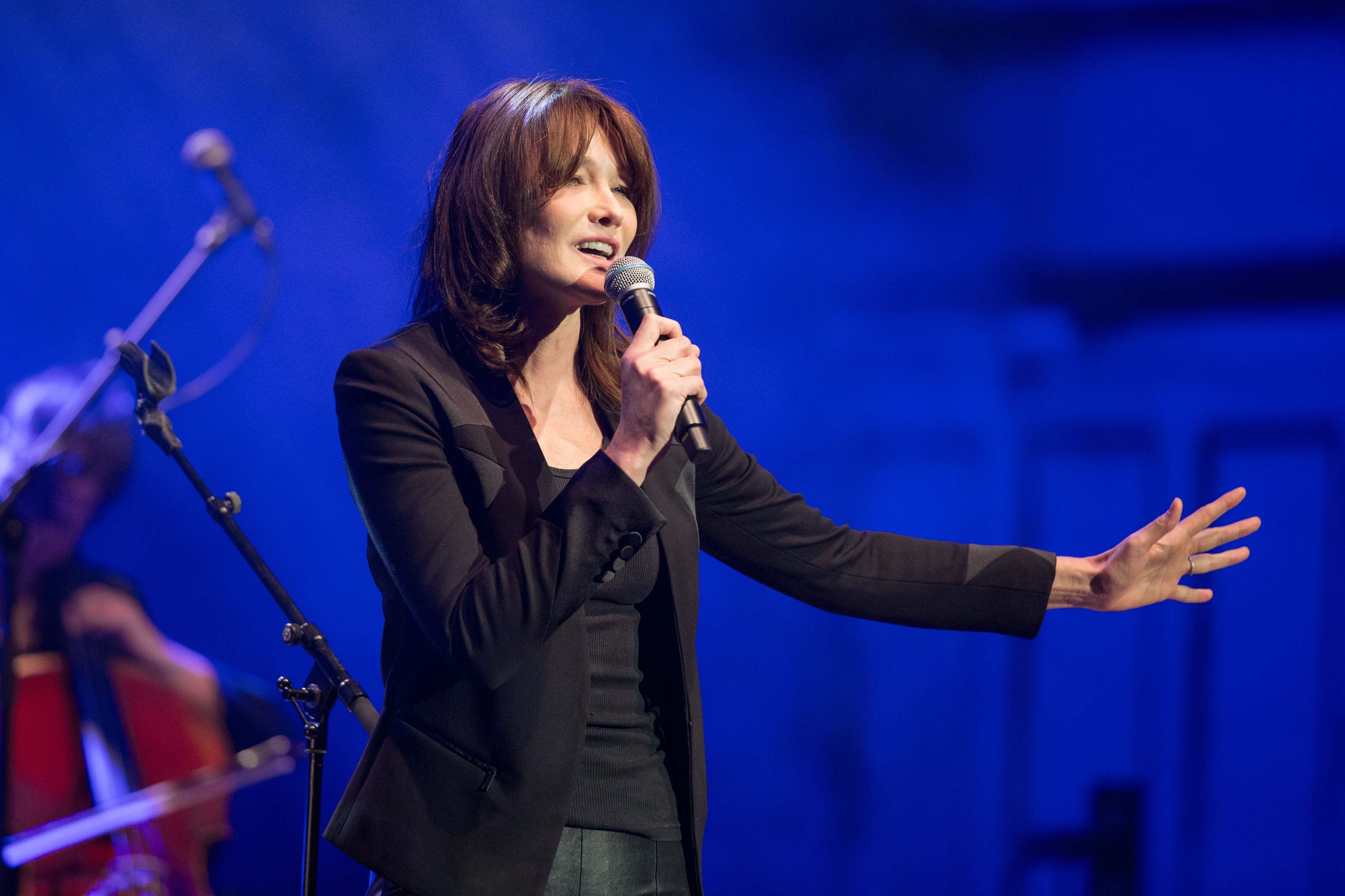 Carla Bruni Sarkozy at a concert in Hamburg