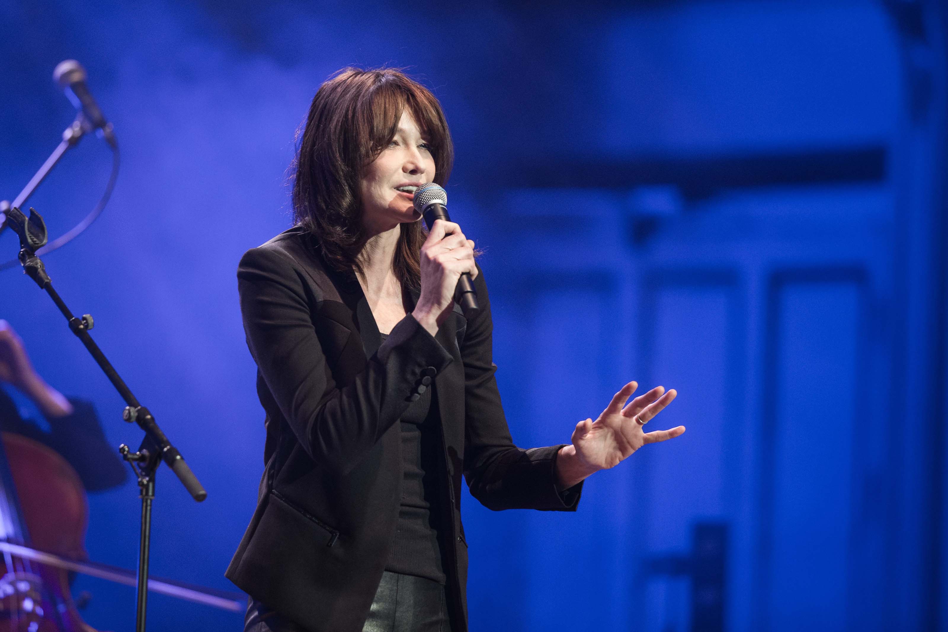 Carla Bruni Sarkozy at a concert in Hamburg