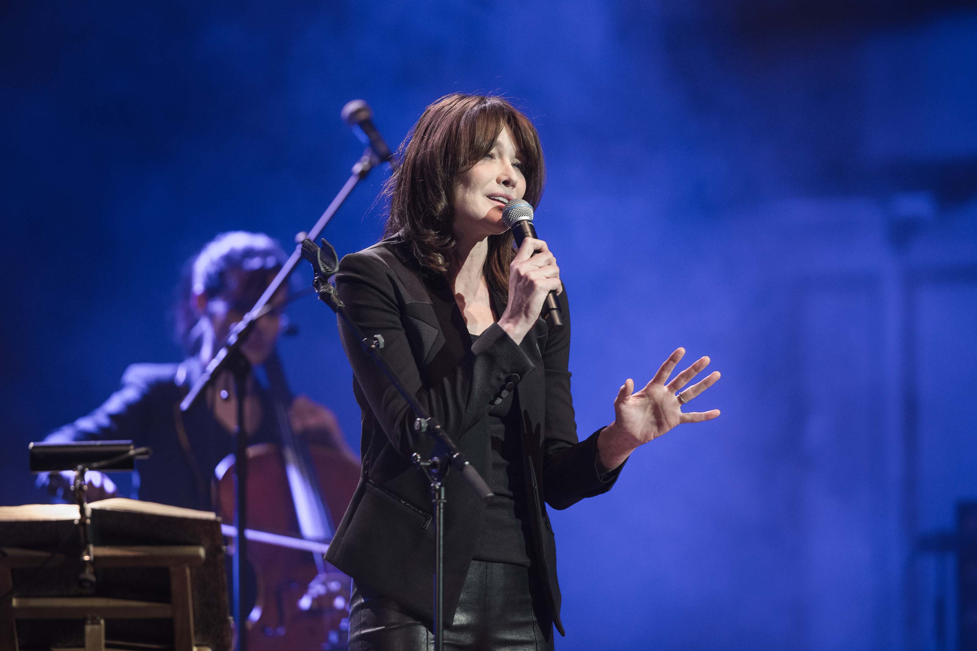 Carla Bruni Sarkozy at a concert in Hamburg