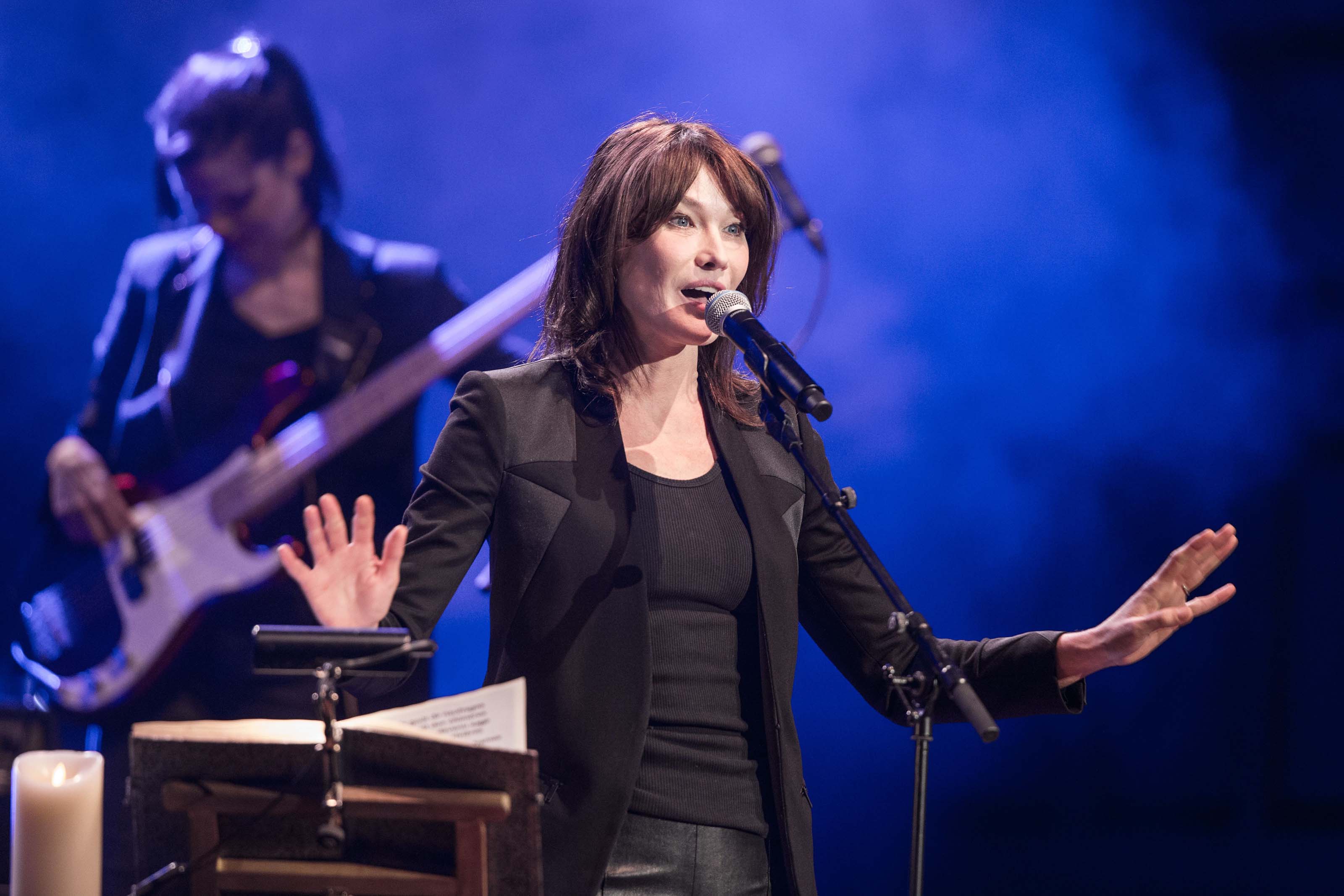 Carla Bruni Sarkozy at a concert in Hamburg