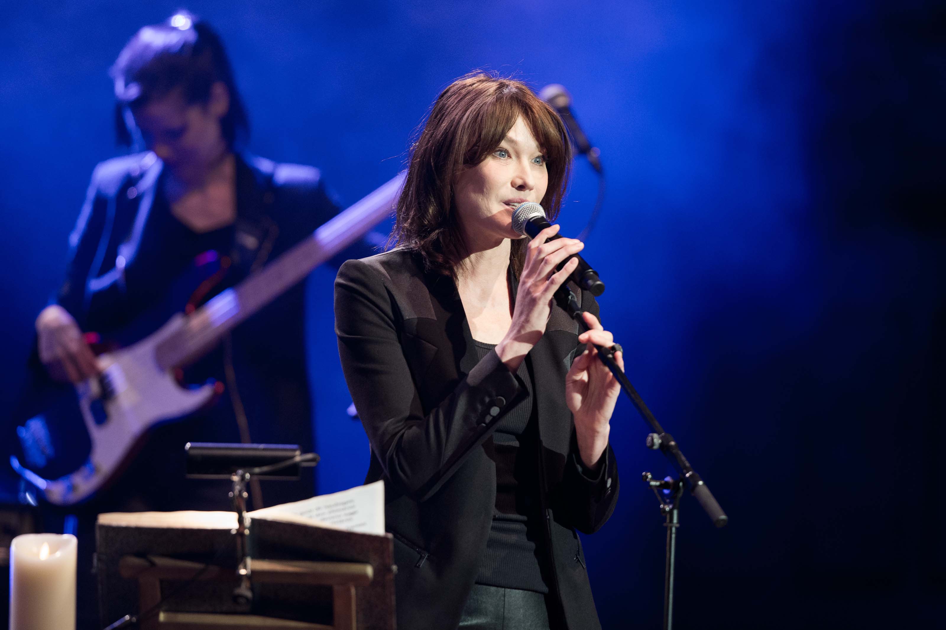 Carla Bruni Sarkozy at a concert in Hamburg