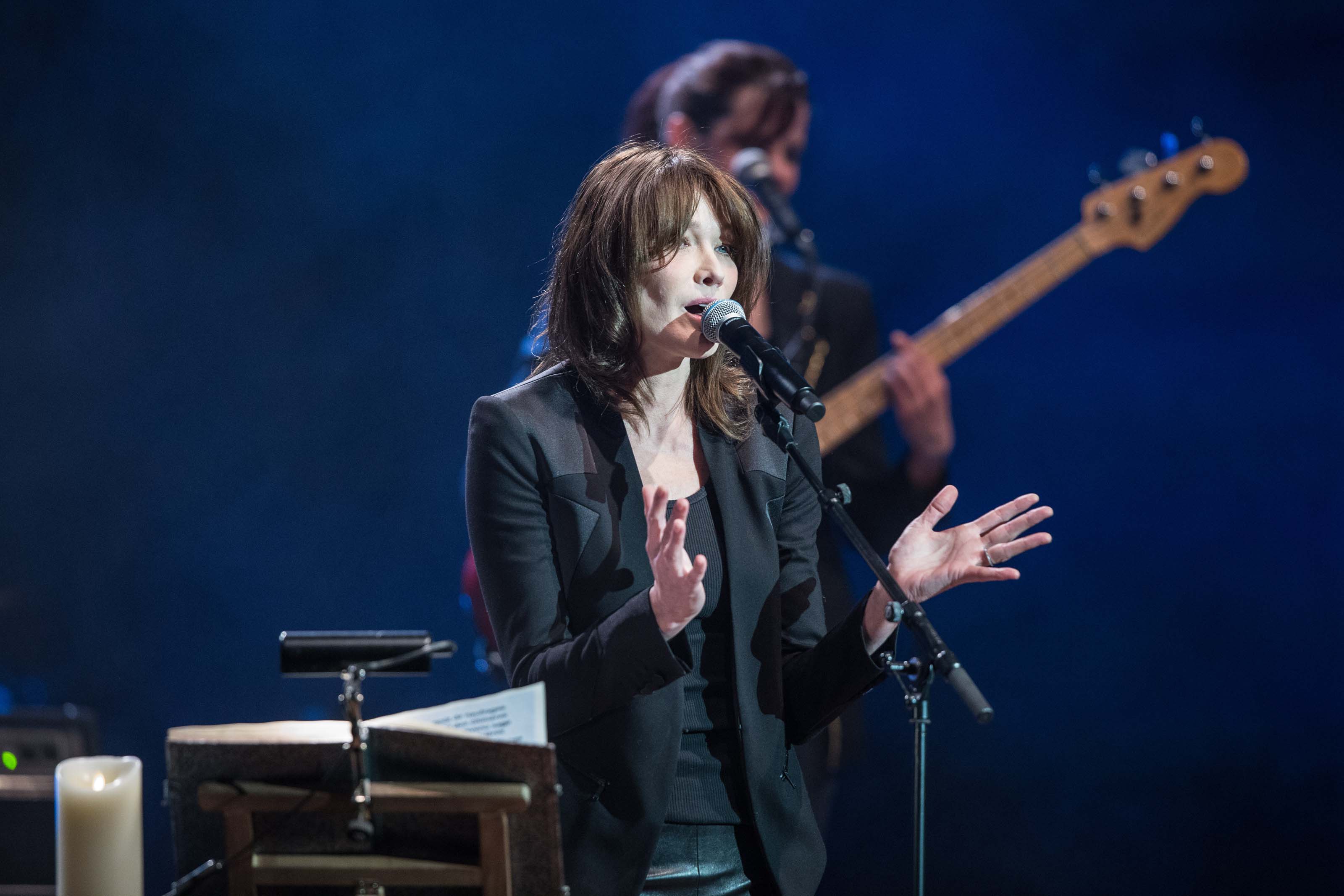 Carla Bruni Sarkozy at a concert in Hamburg