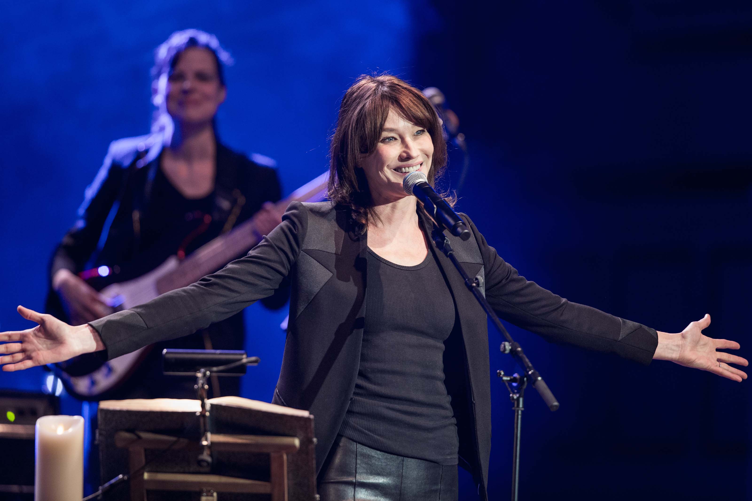 Carla Bruni Sarkozy at a concert in Hamburg