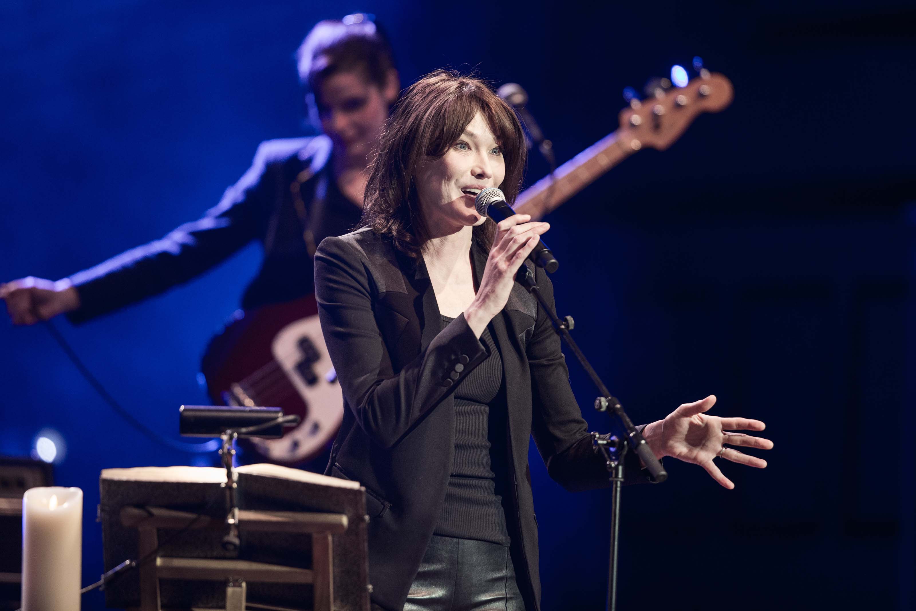 Carla Bruni Sarkozy at a concert in Hamburg