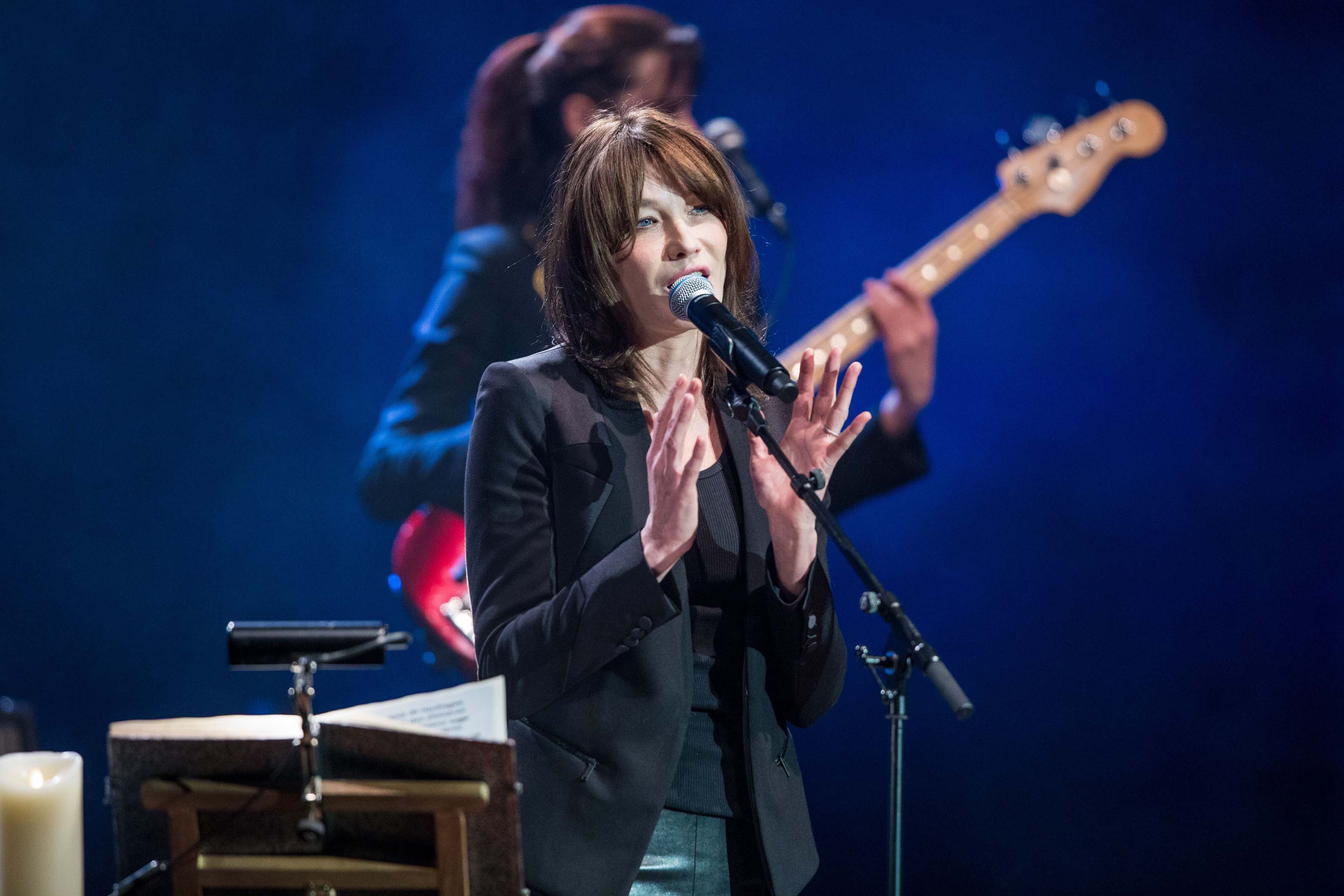 Carla Bruni Sarkozy at a concert in Hamburg