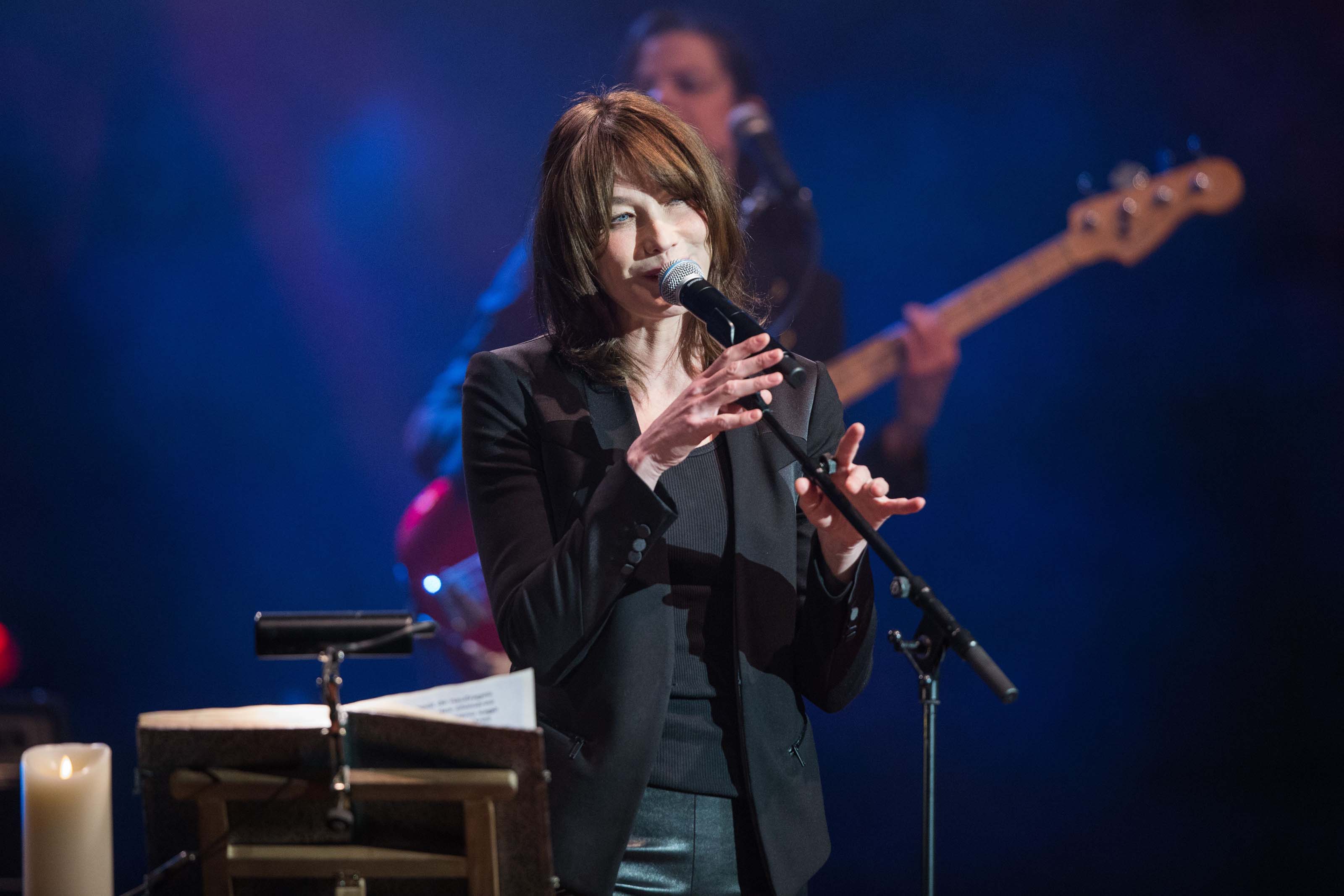 Carla Bruni Sarkozy at a concert in Hamburg