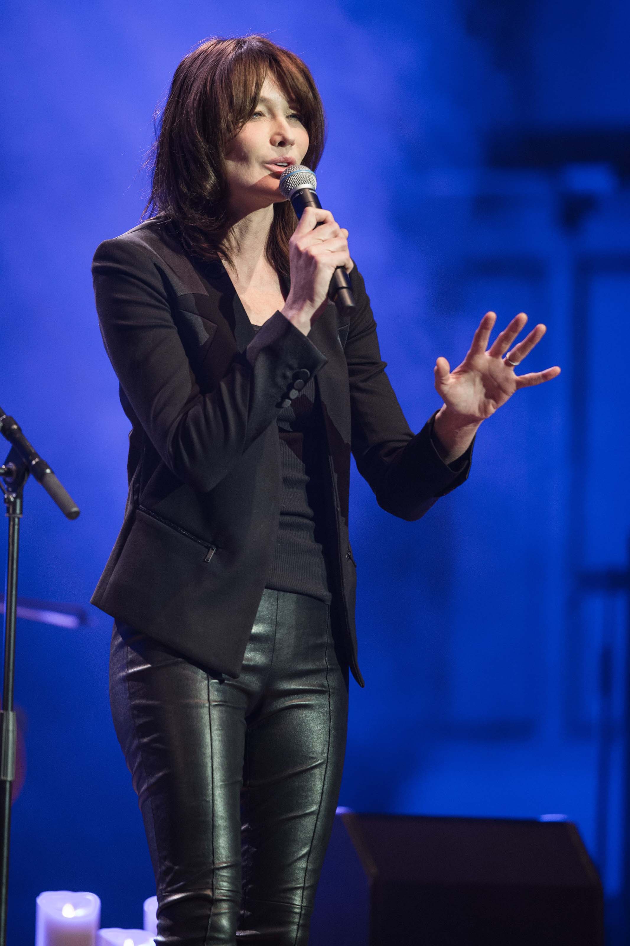 Carla Bruni Sarkozy at a concert in Hamburg