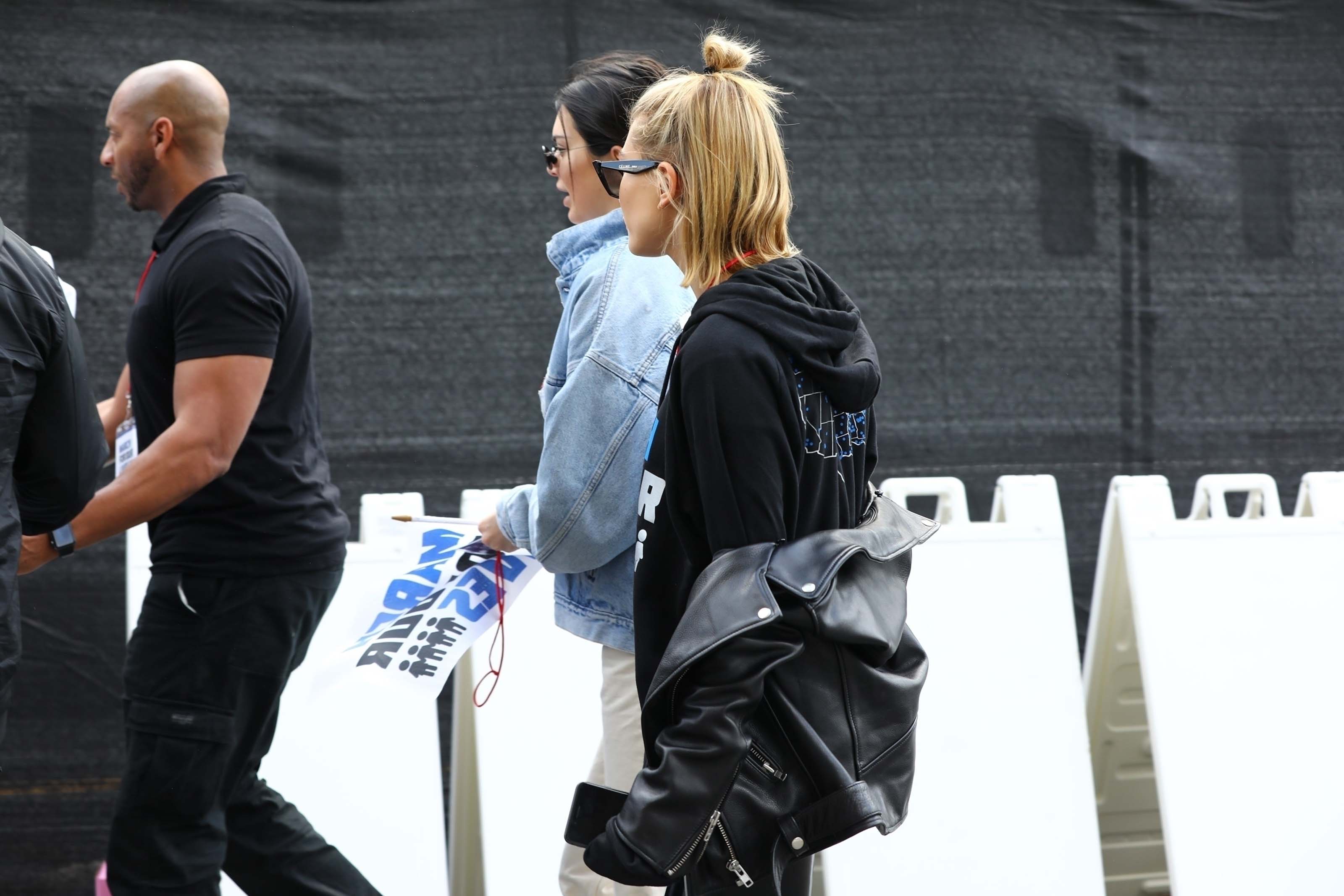 Hailey Baldwin marches at the anti-gun ‘March For Our Lives’