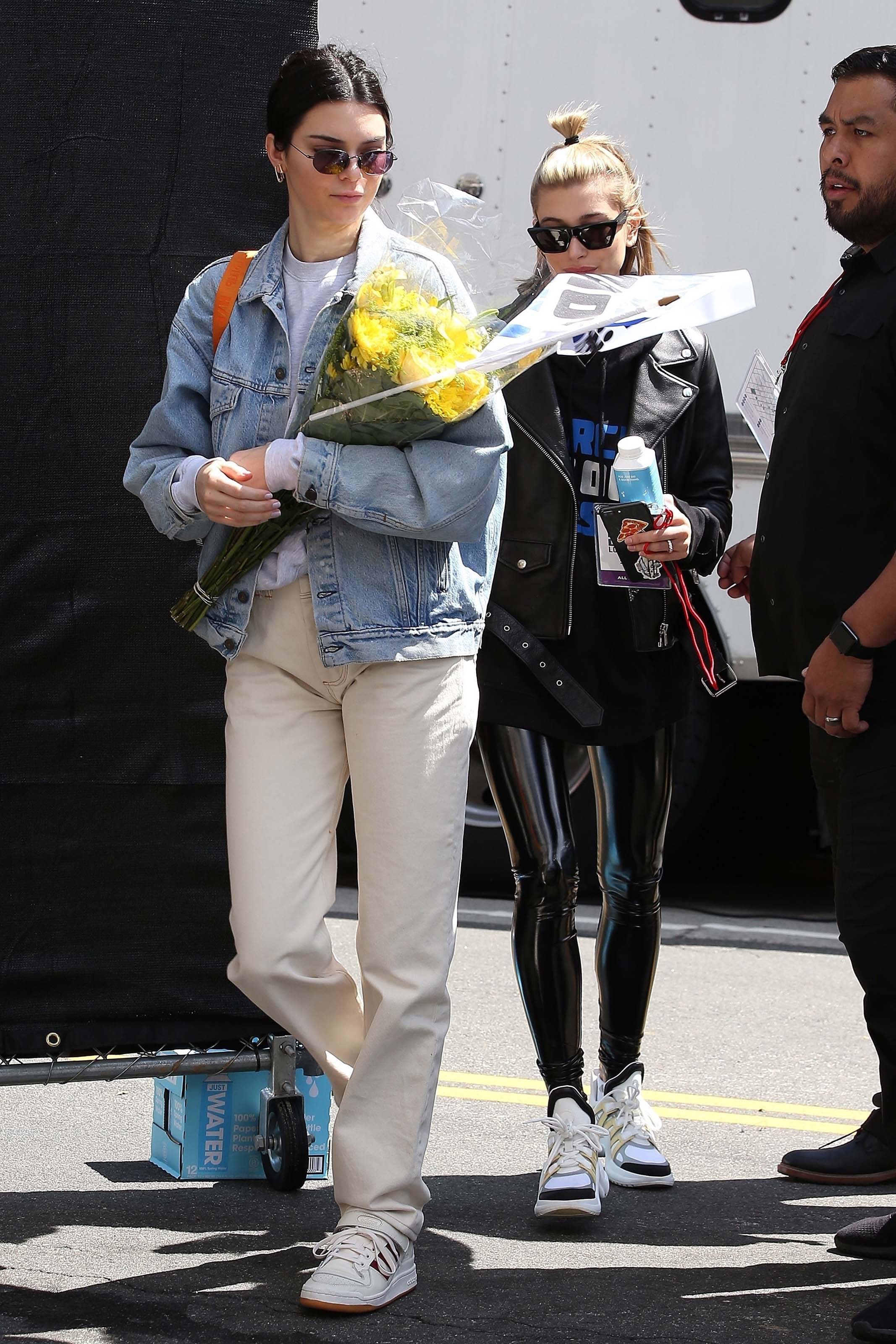 Hailey Baldwin marches at the anti-gun ‘March For Our Lives’