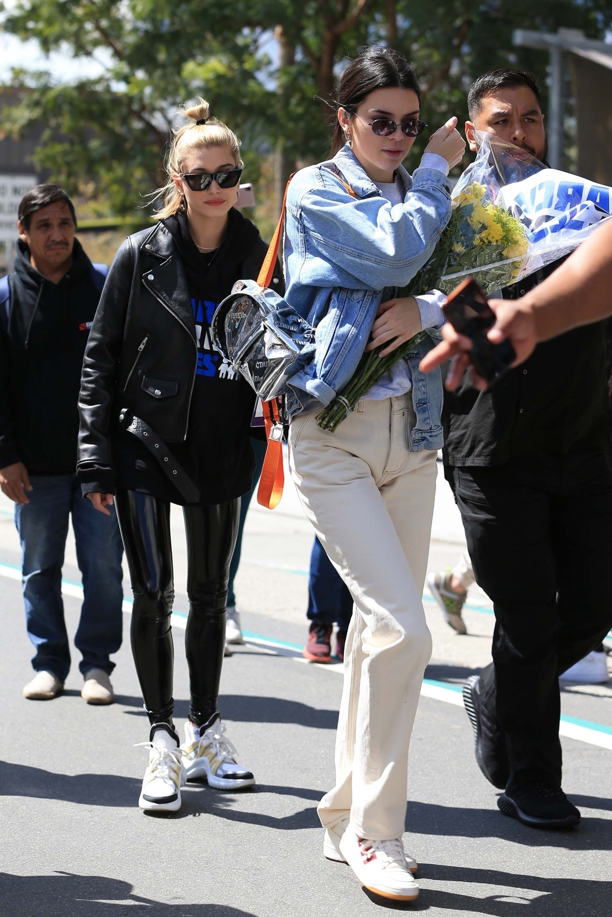 Hailey Baldwin marches at the anti-gun ‘March For Our Lives’